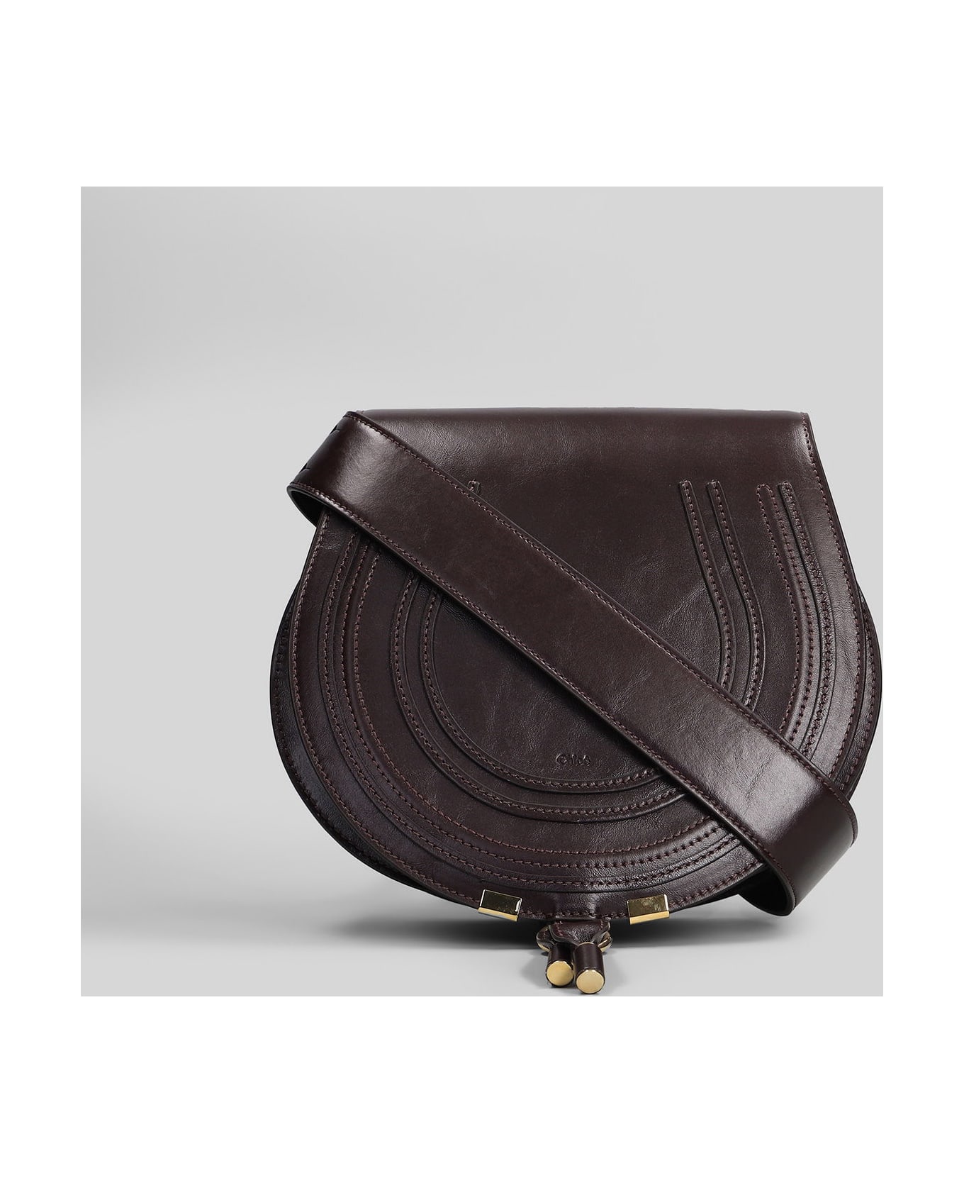Chloé Mercie Shoulder Bag In Brown Leather - brown