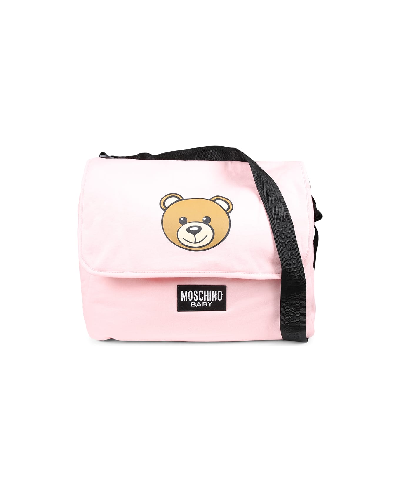 Moschino Pink Changing Bag For Baby Girl With Teddy Bear - Pink