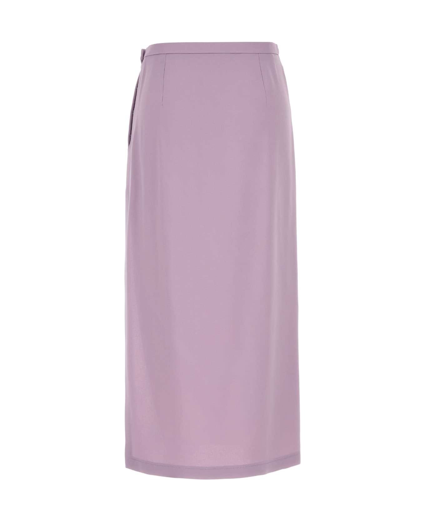 Gucci Lilac Crepe Skirt - DUSTYWISTERIA