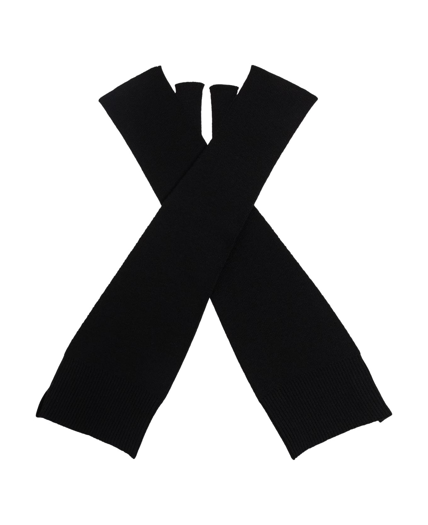Dolce & Gabbana Long Fingerless Gloves - BLACK