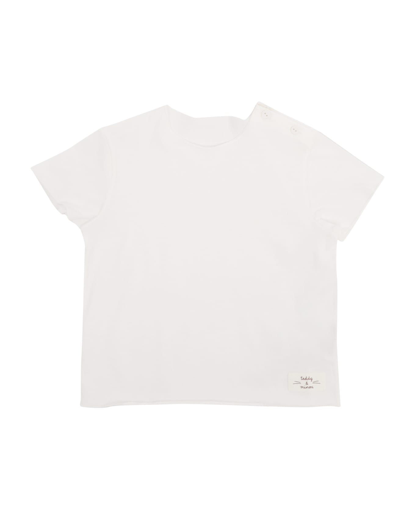 Teddy & Minou Basic T-shirt - WHITE Tシャツ＆ポロシャツ