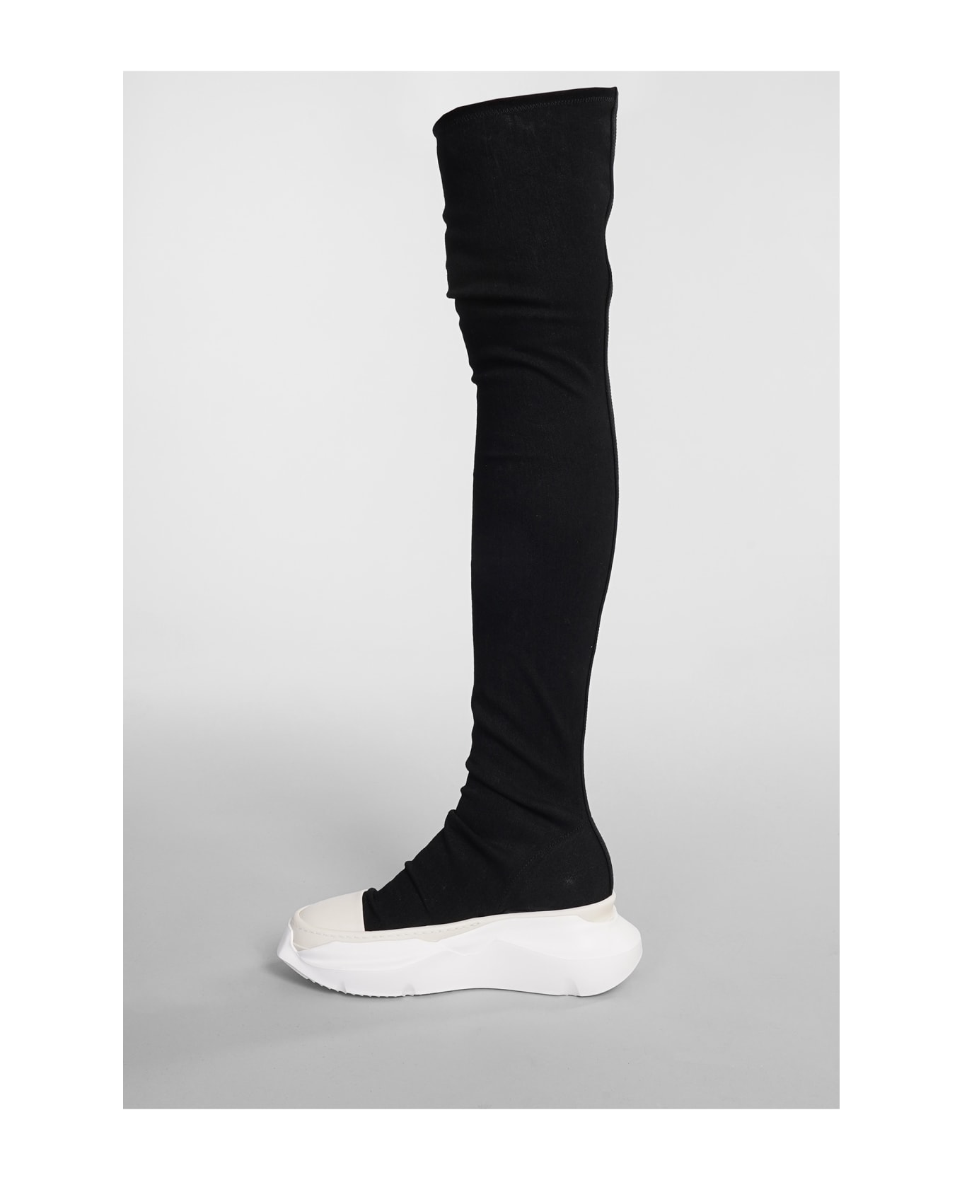 DRKSHDW Abstract Stockings Sneakers In Black Cotton - BLACK/WHITE
