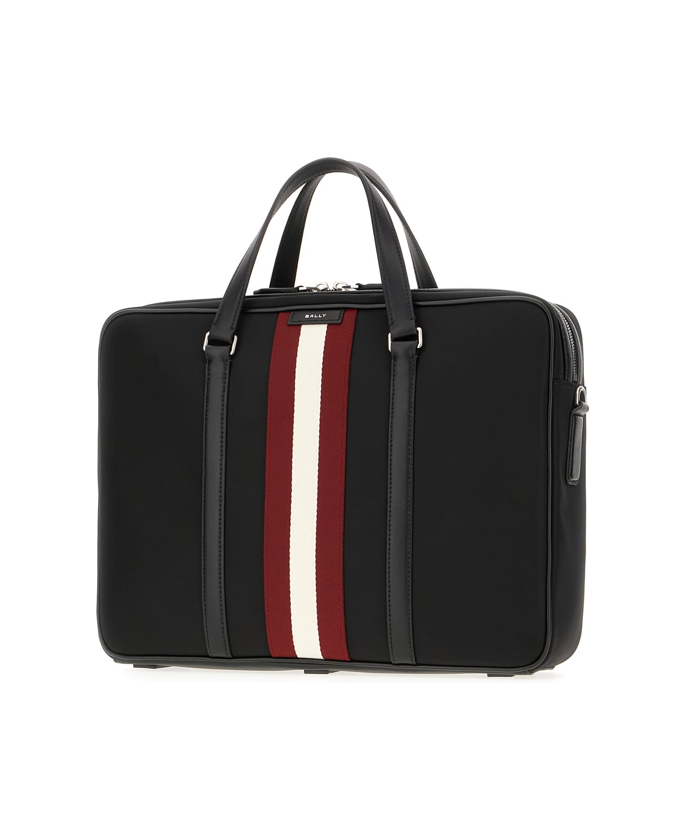 Bally Black Fabric Briefcase - Black