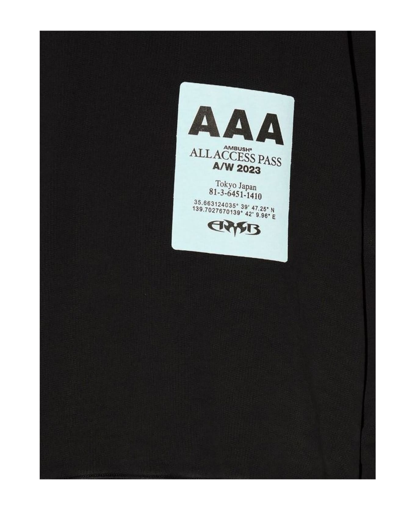 AMBUSH Black Cotton Sweatshirt - Nero フリース