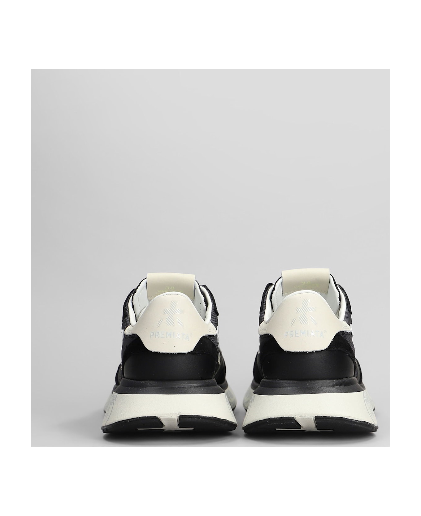 Premiata Lauryn Sneakers In Black Suede And Fabric - black