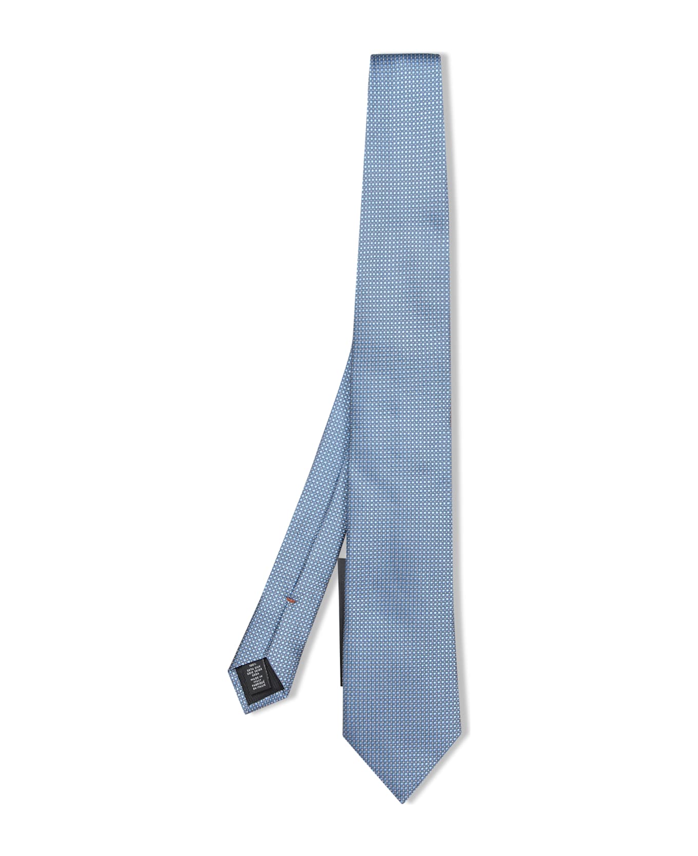 Zegna Patterned Blue Tie - Blue
