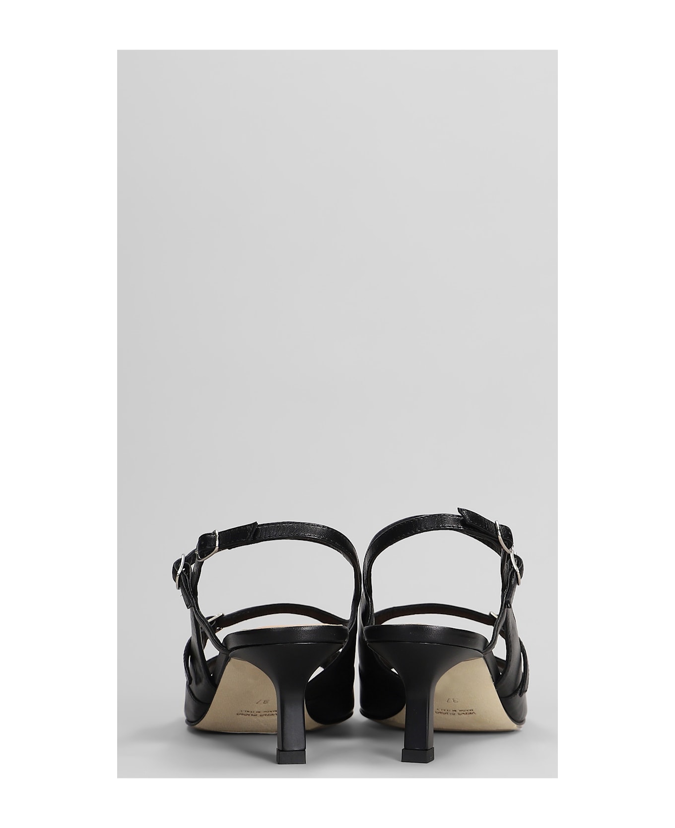 The Seller Sandals In Black Leather - black