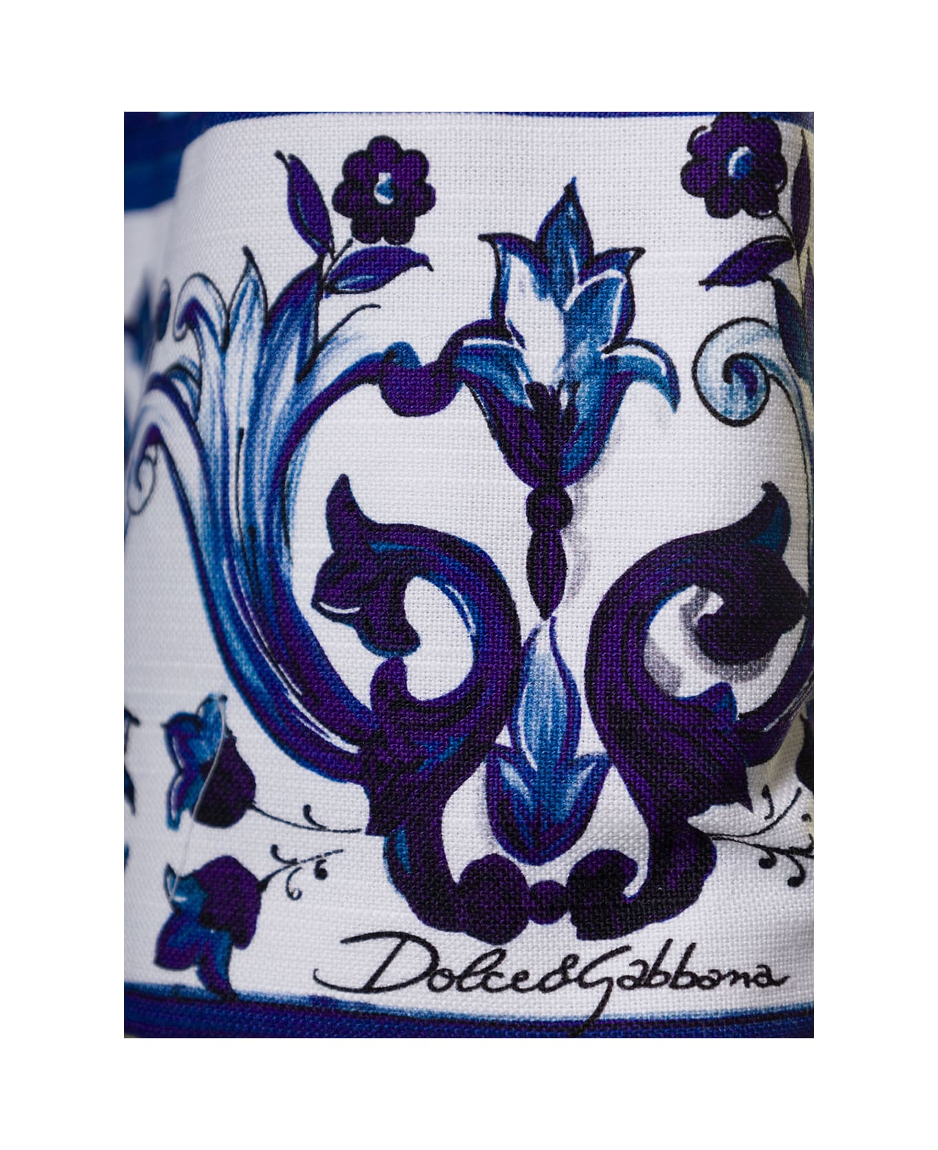 Dolce 
Gabbana Multicolor Kimono Bathrobe With All-over Blu Mediterraneo Print In Cotton Dolce 
Gabbana - Multicolor