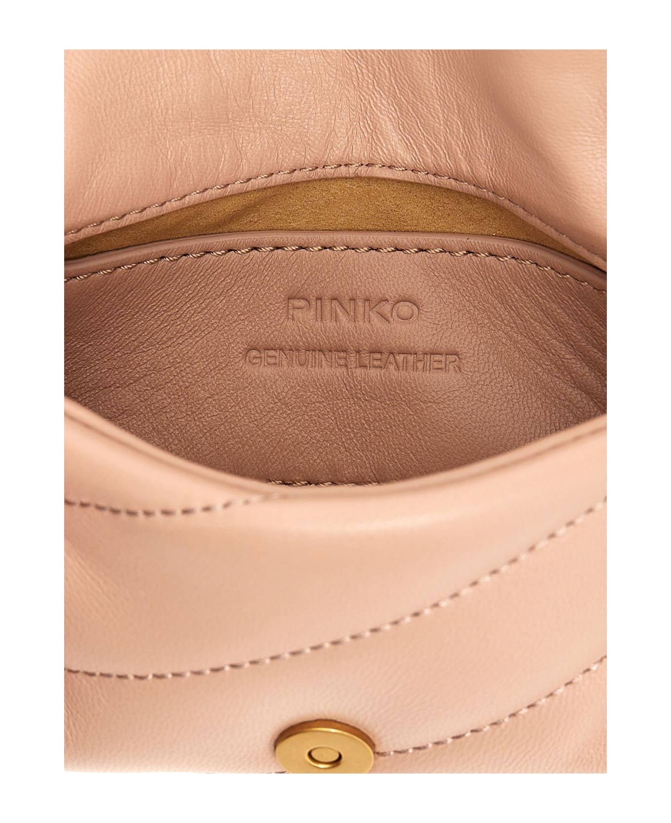 Pinko 'love Micro Puff' Crossbody Bag - Cipria-antique gold ショルダーバッグ