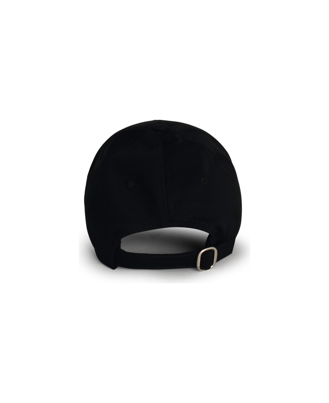 Off-White Black Cotton Cap - Black