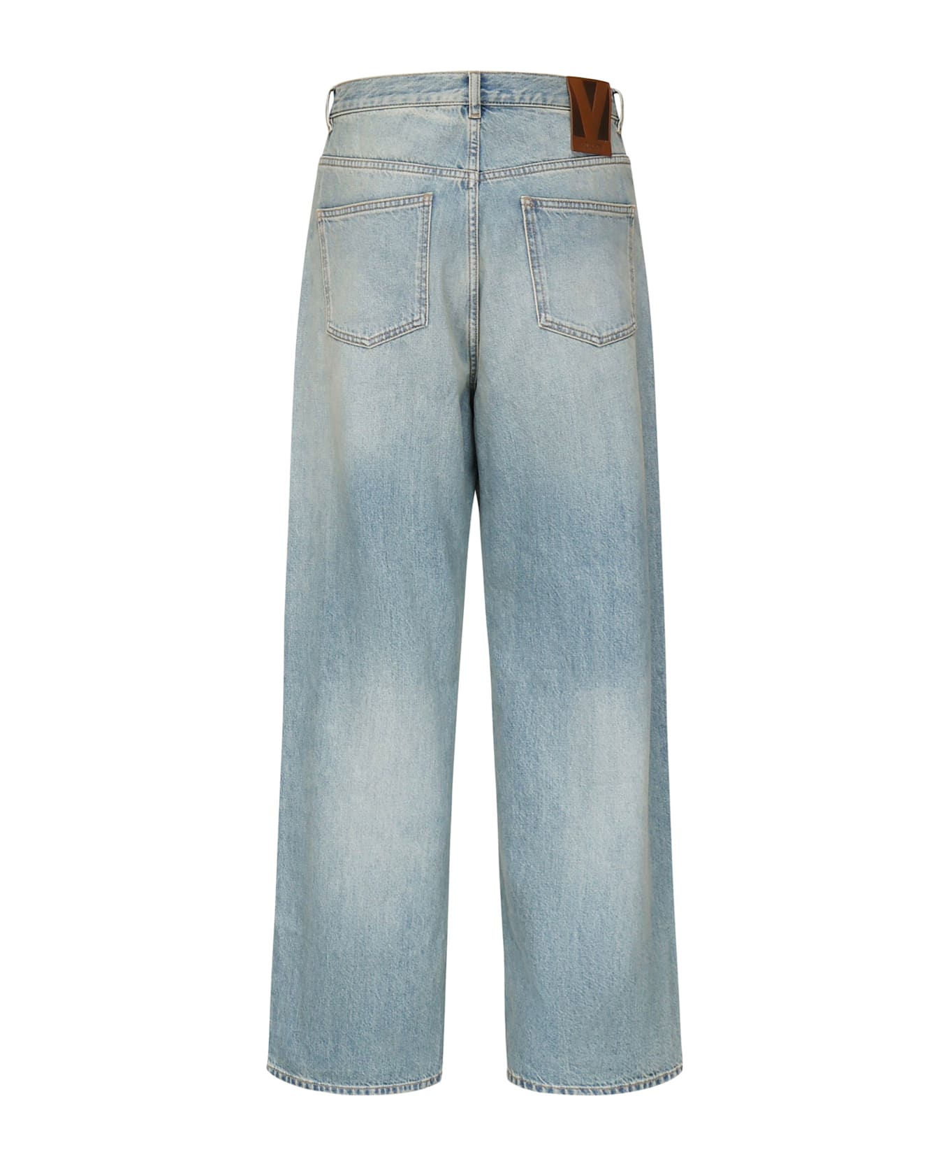 Valentino Garavani Wide Leg Denim Jeans - Blue