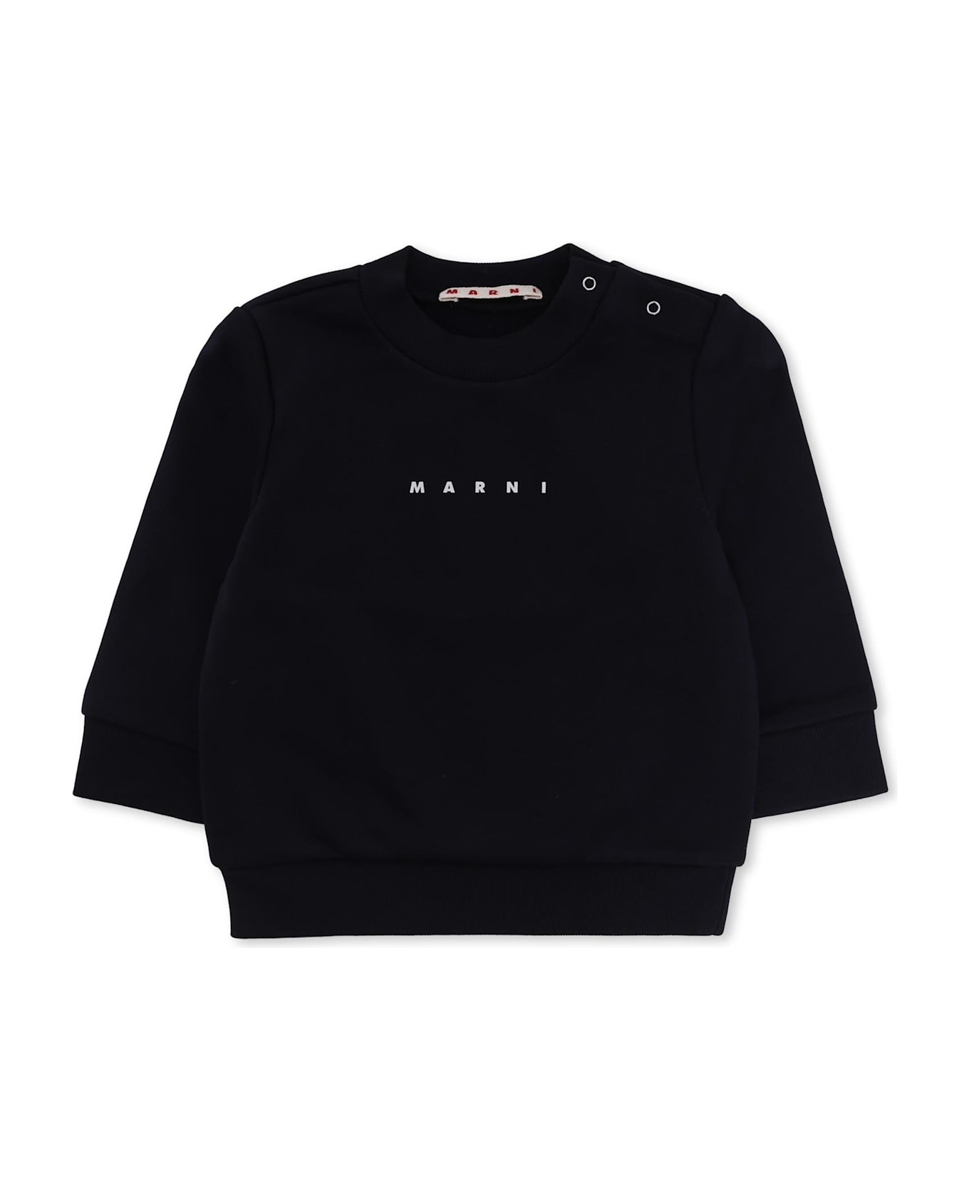 Marni Blue Sweatshirt For Baby Boy With Logo - Blue