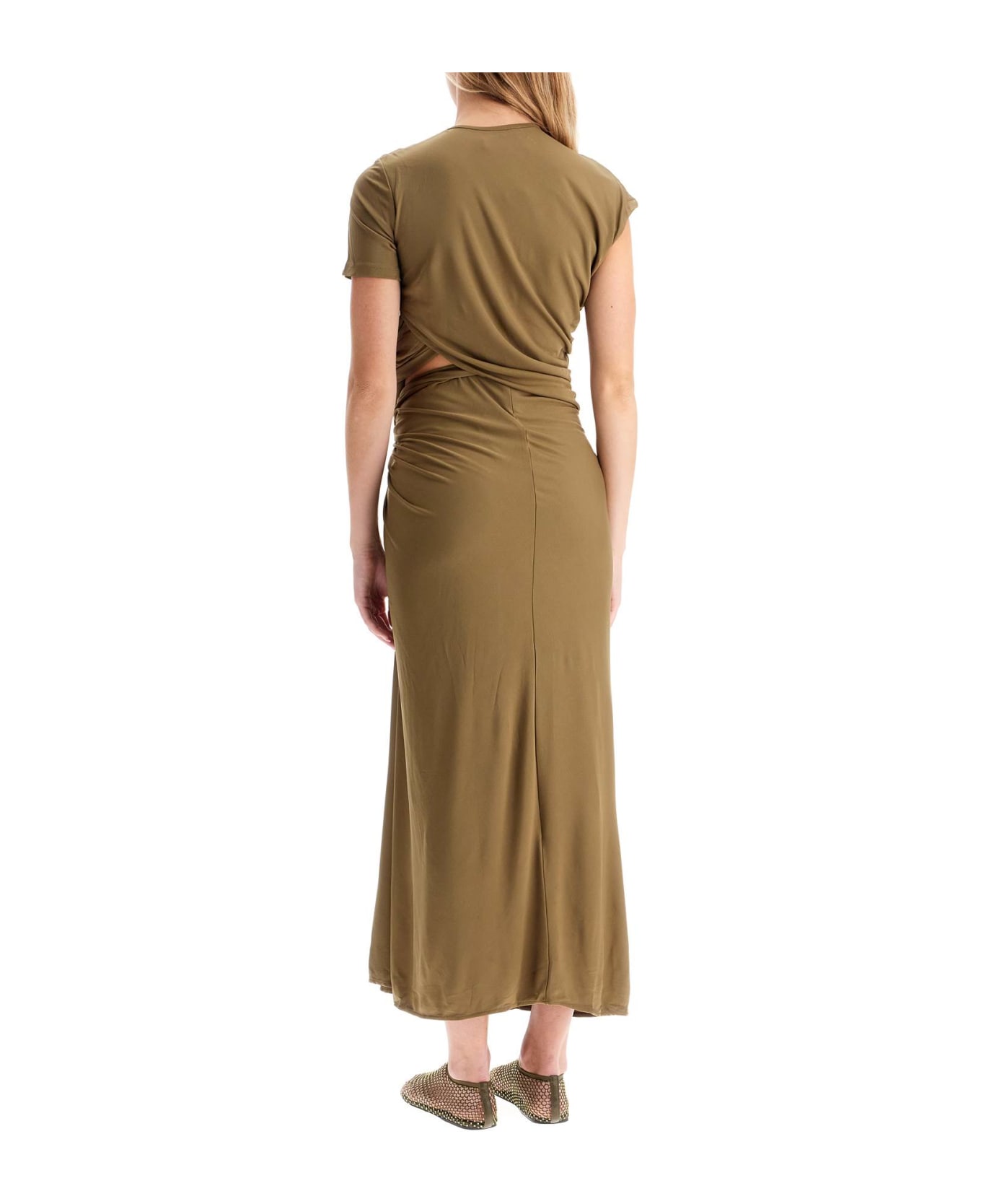 Christopher Esber Twisted Jersey Dress - OLIVE (Green)