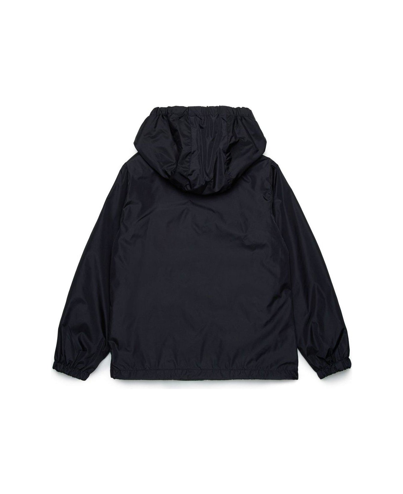 Marni Logo Printed Hooded Windbreaker Jacket - Black