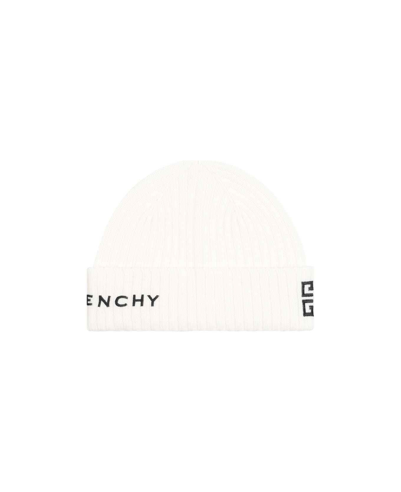 Givenchy 4g Beanie - Ivory Black