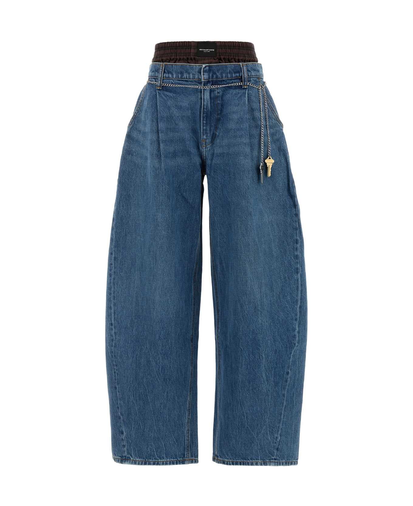 Alexander Wang Denim Wide-leg Jeans - DEEPBLUE