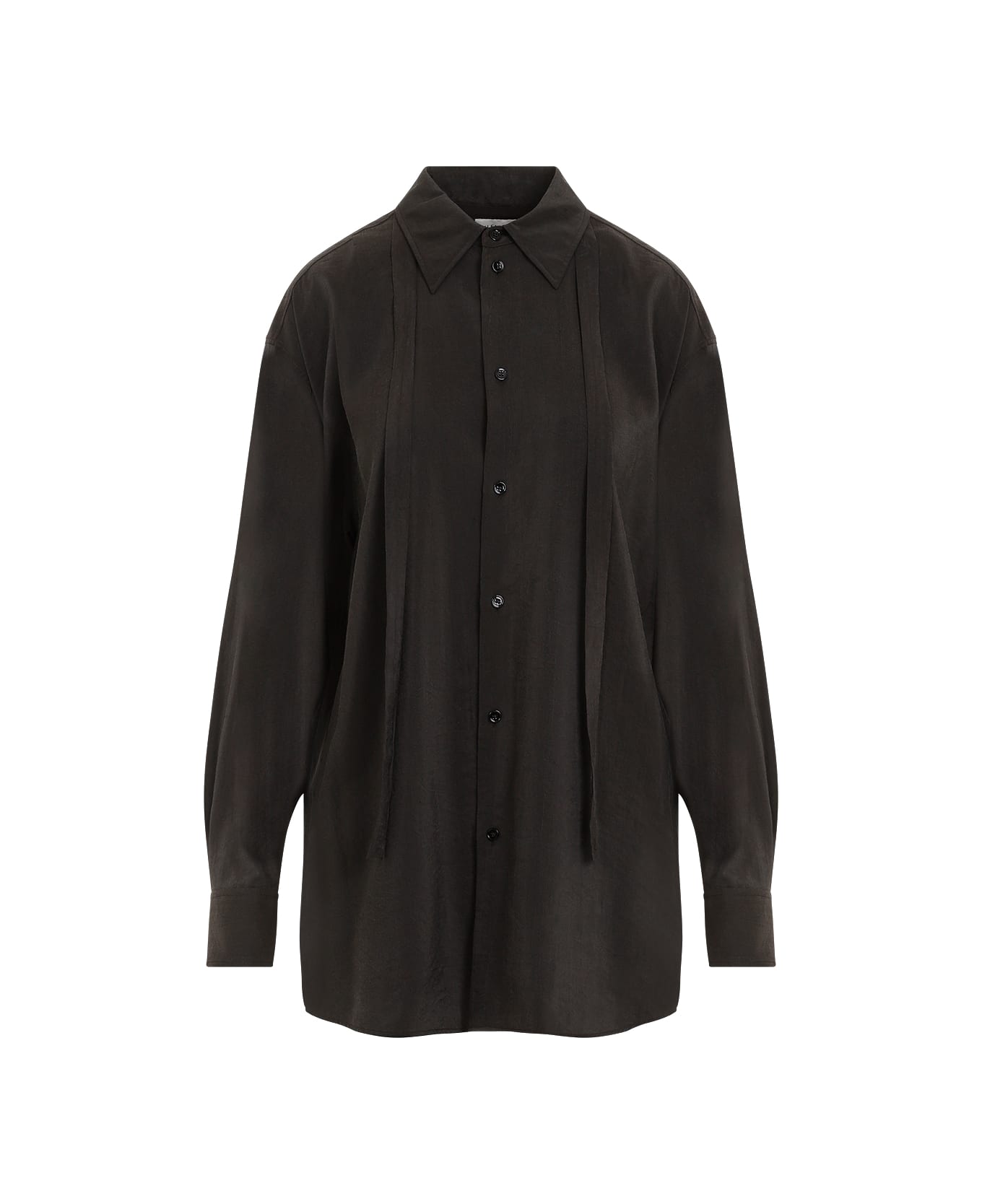 Lemaire Long Shirt With Tie - Dark Espresso シャツ