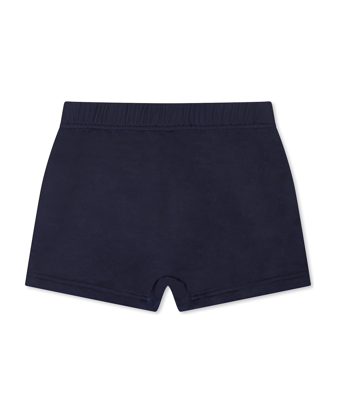 Moschino Blue Swimsuit For Babt Boy With Teddy Bear And White Logo - Blue