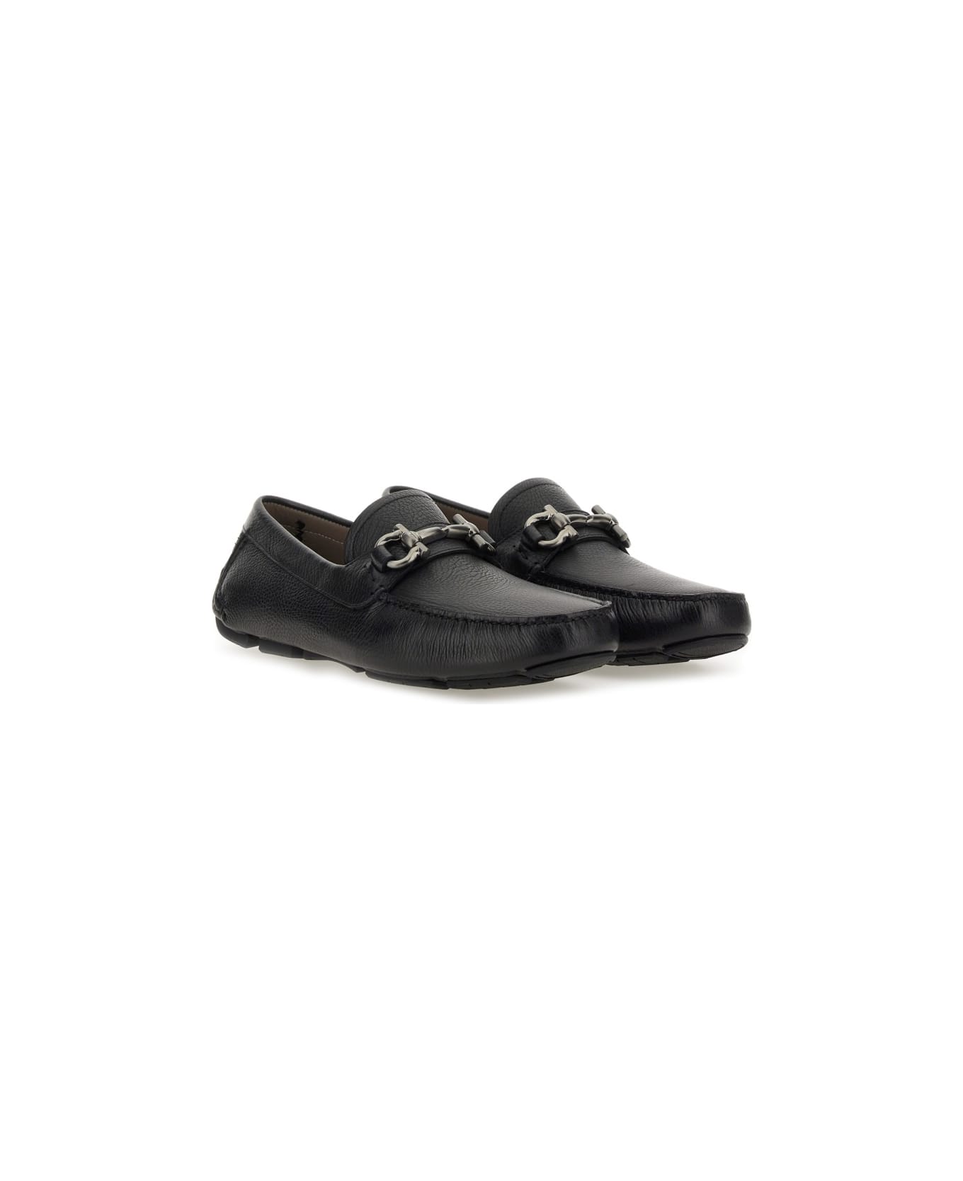Ferragamo Moccasin Gancini - BLACK