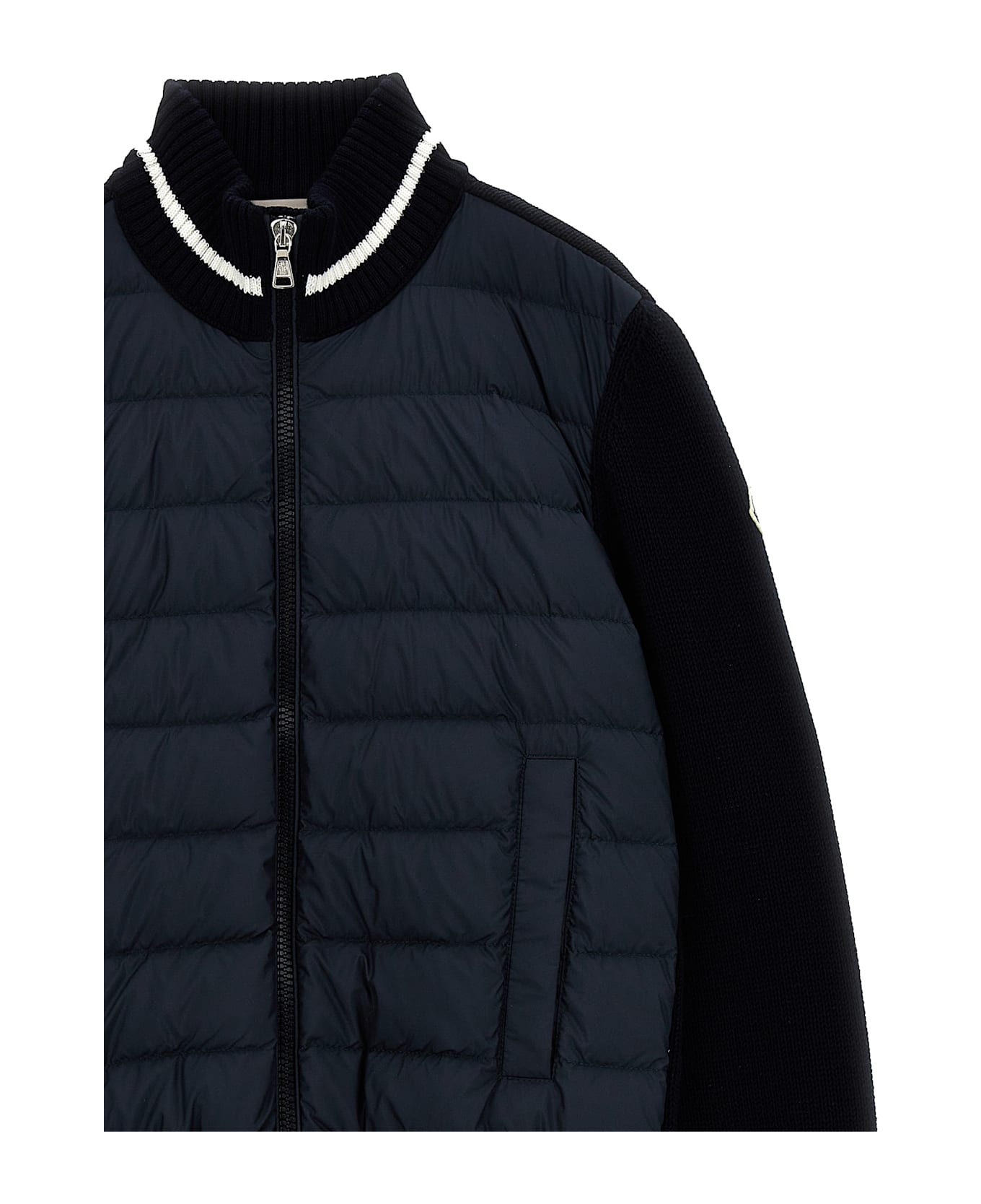 Moncler Two-material Cardigan - Blue