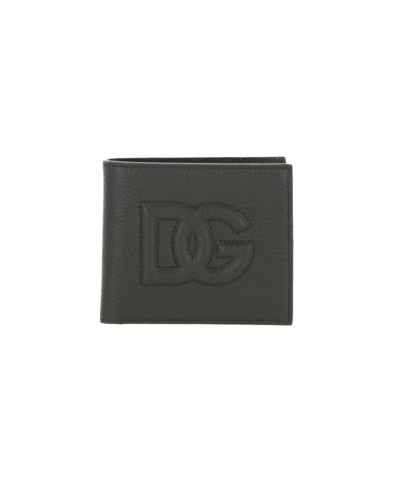 Dolce & Gabbana Portafogli Dg Logo Bi-fold Wallet - Grigio 財布