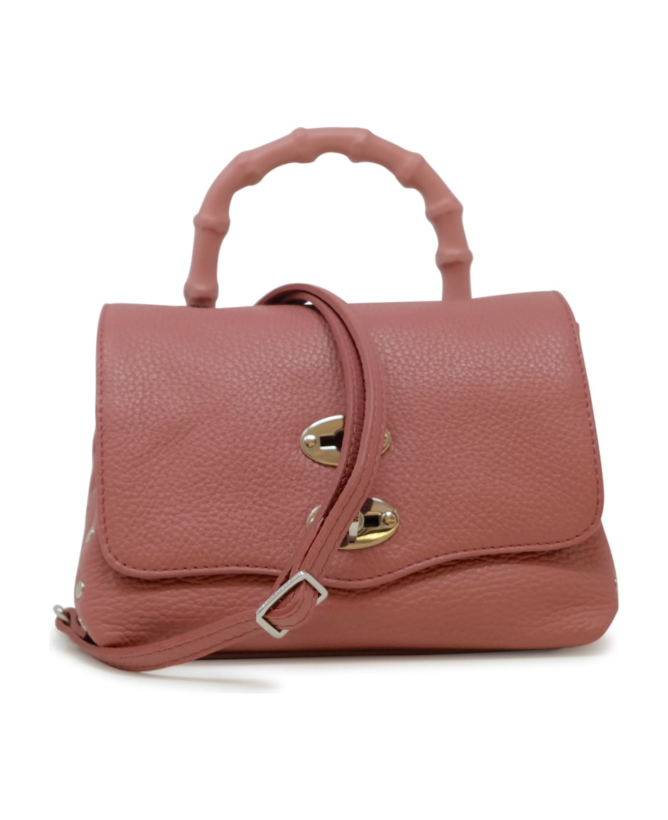 Zanellato 068010-0950000-z0865 Baby Pink Rosato Postina Daily Bamboo Leather Handbag - PINK