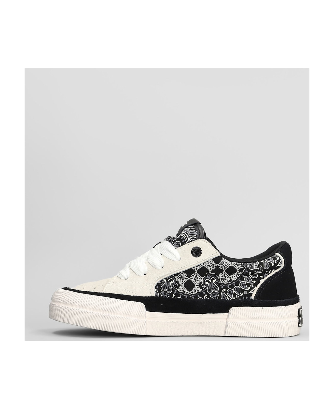 AMIRI Bandana Sunset Skate Sneakers In Black Suede - black