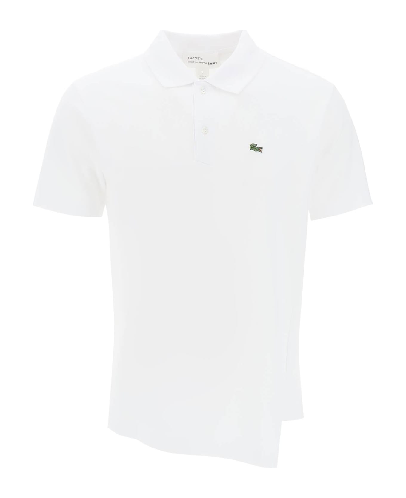 Comme des Garçons Shirt Boy Lacoste Crocodile Polo Shirt - White ポロシャツ