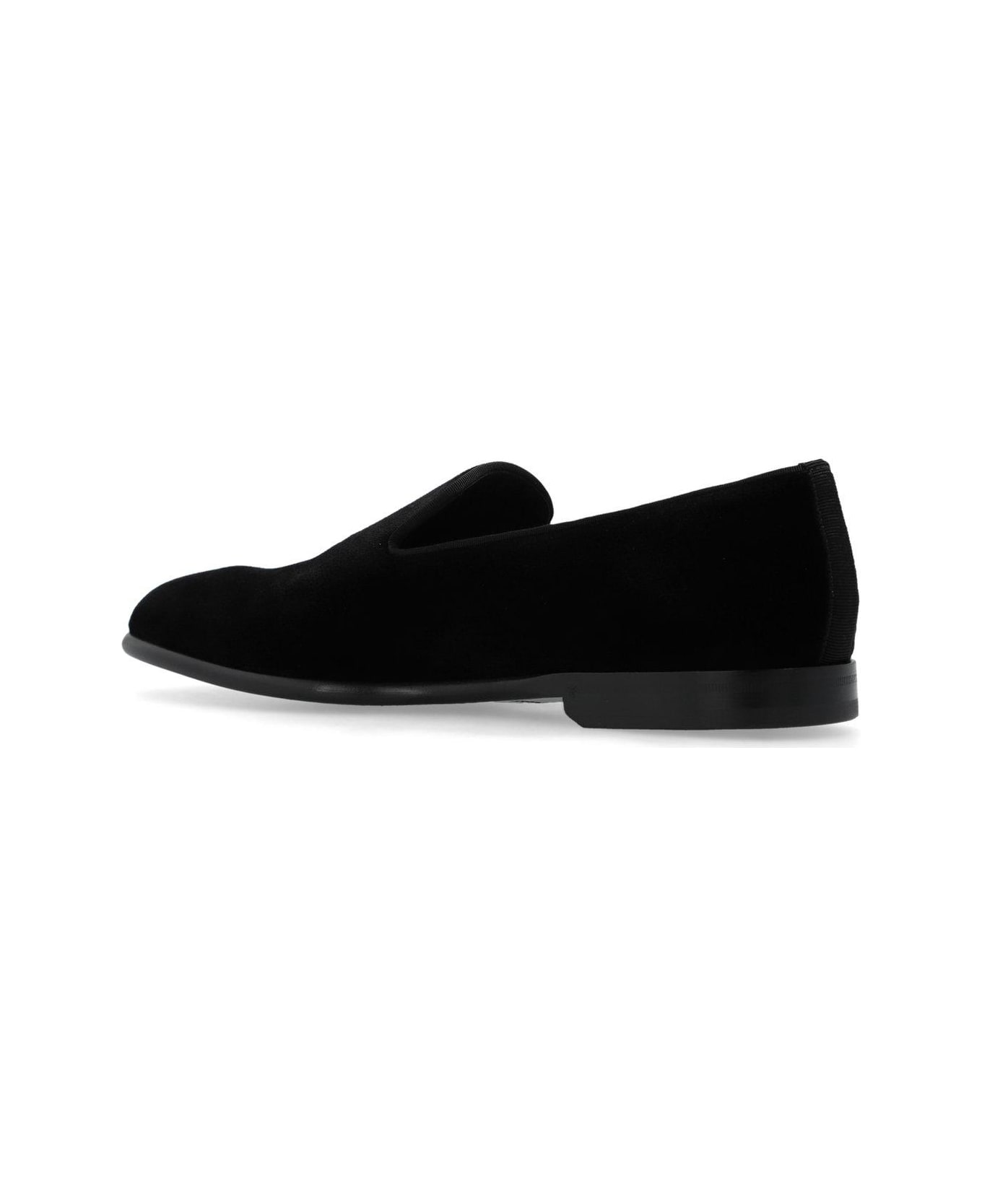 Dolce & Gabbana Milano Round Toe Loafers - BLACK
