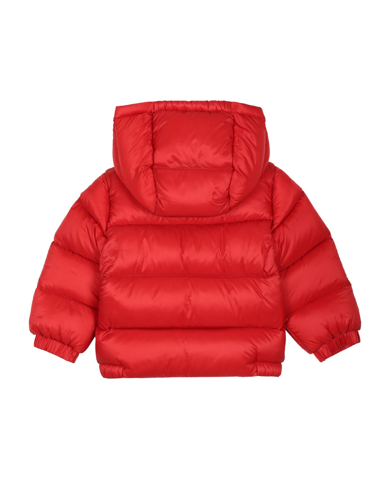 Moncler Red New Macaire Down Jacket For Baby Boy With Logo - Red