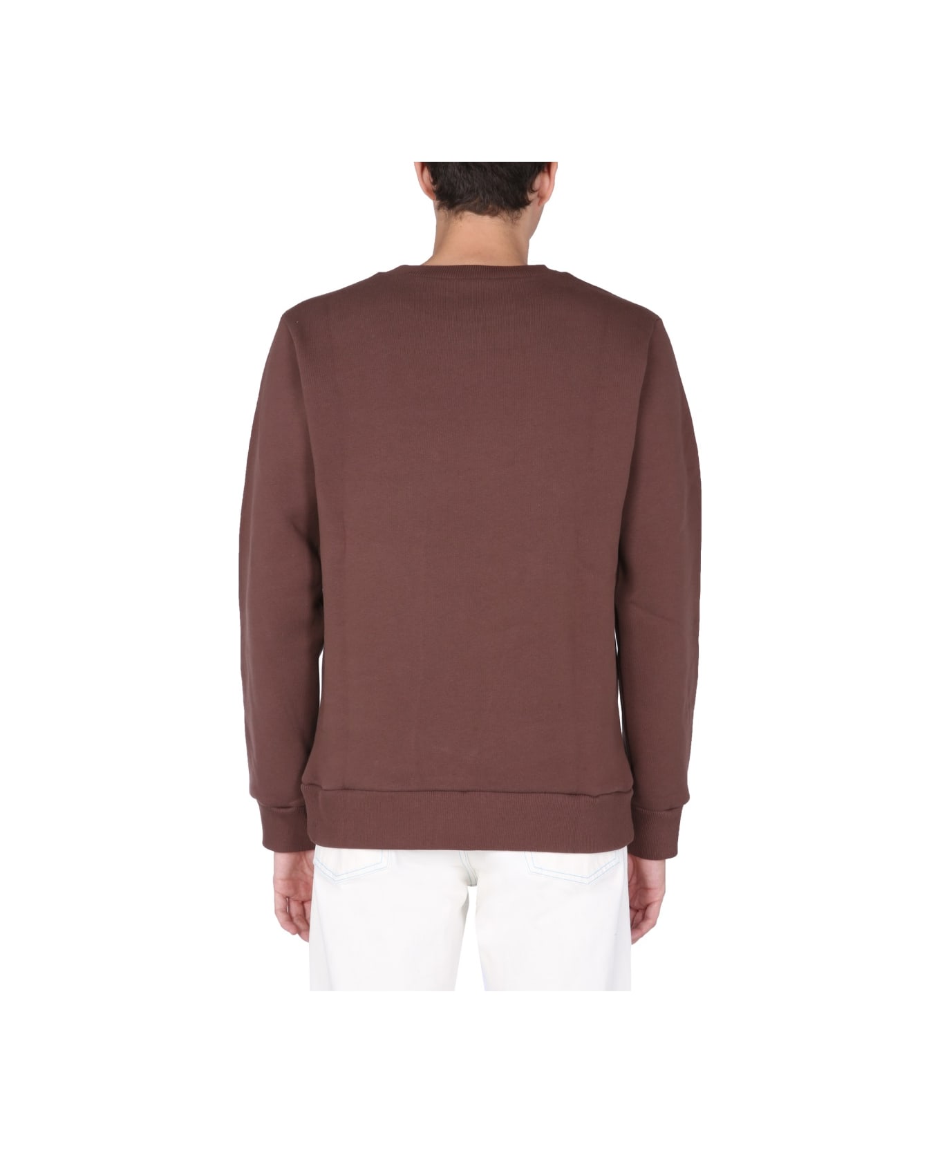 A.P.C. Sweatshirt With Embroidered Logo - BROWN
