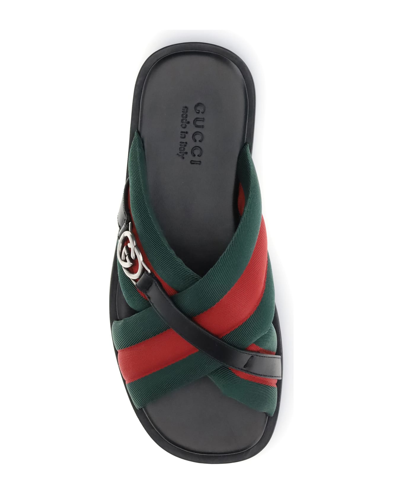 Gucci Web Sandals With Interlocking Gg