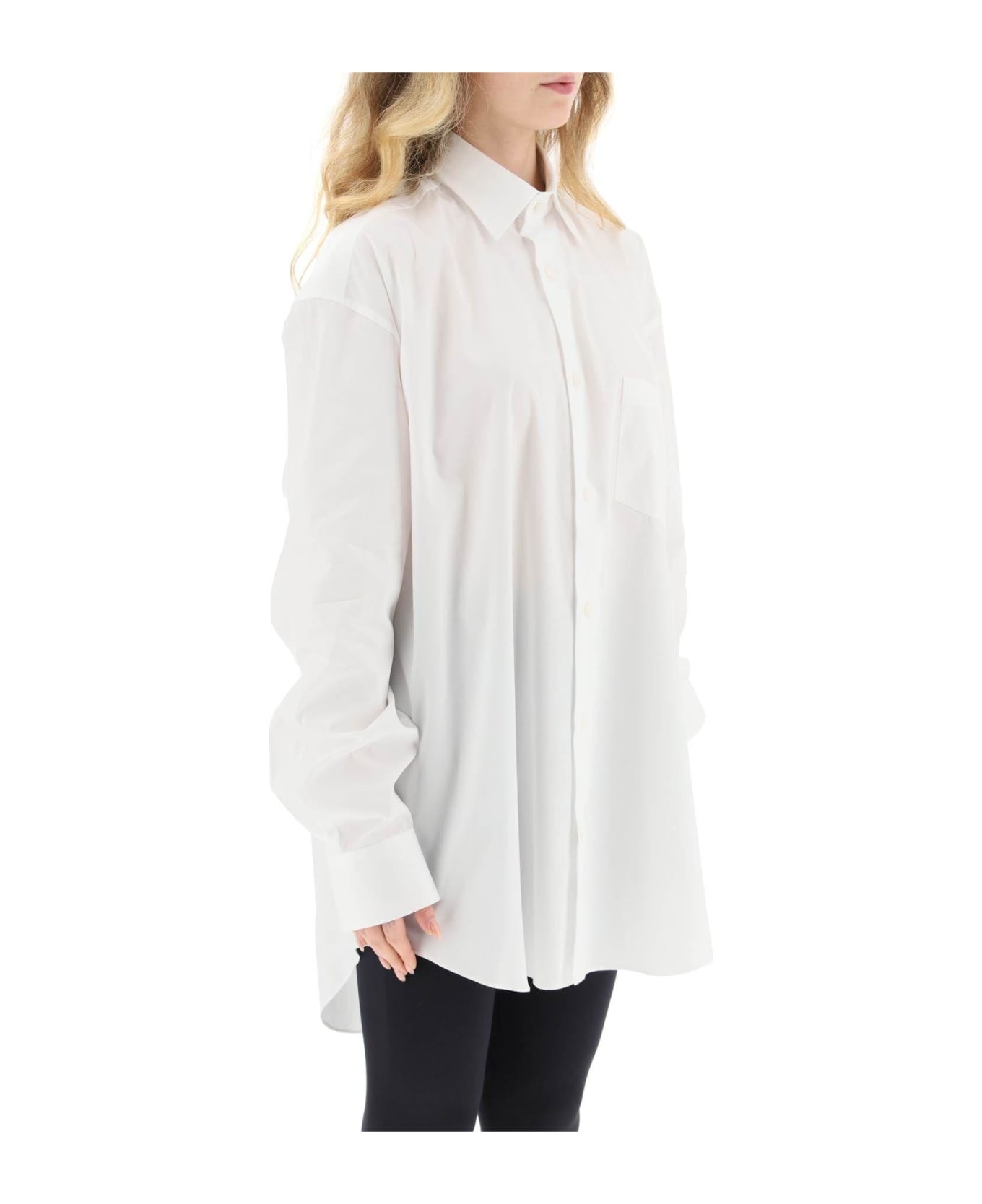 VETEMENTS Oversized Shirt With Back tout - WHITE