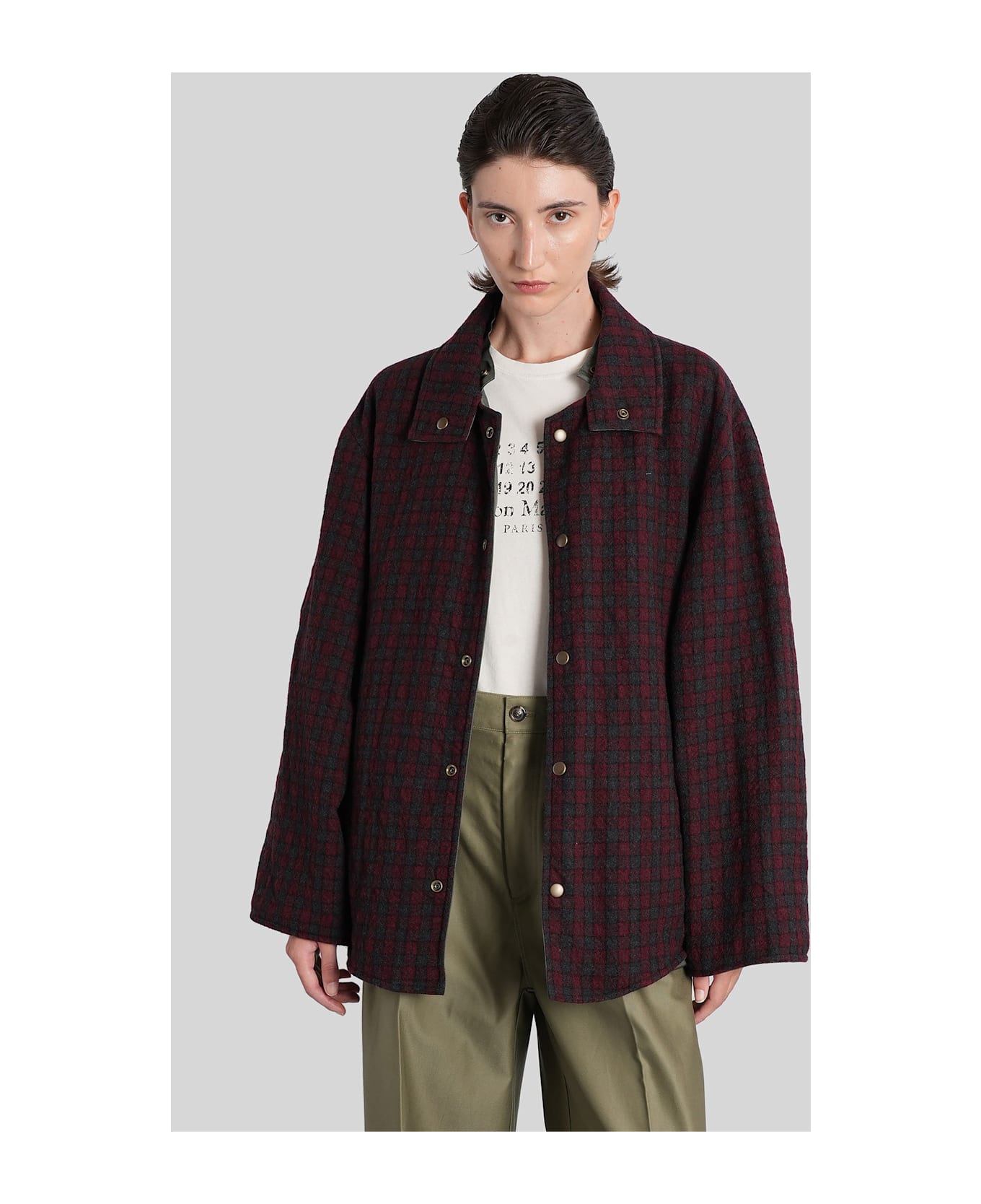 Maison Margiela Casual Jacket In Red Polyamide - red