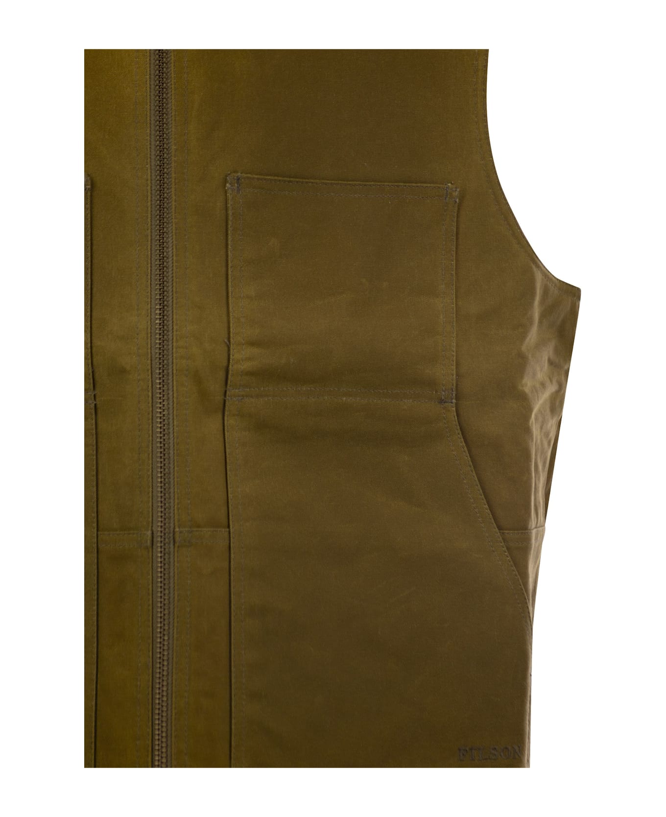 Filson Waxed Cotton Vest - Tincloth - Tan
