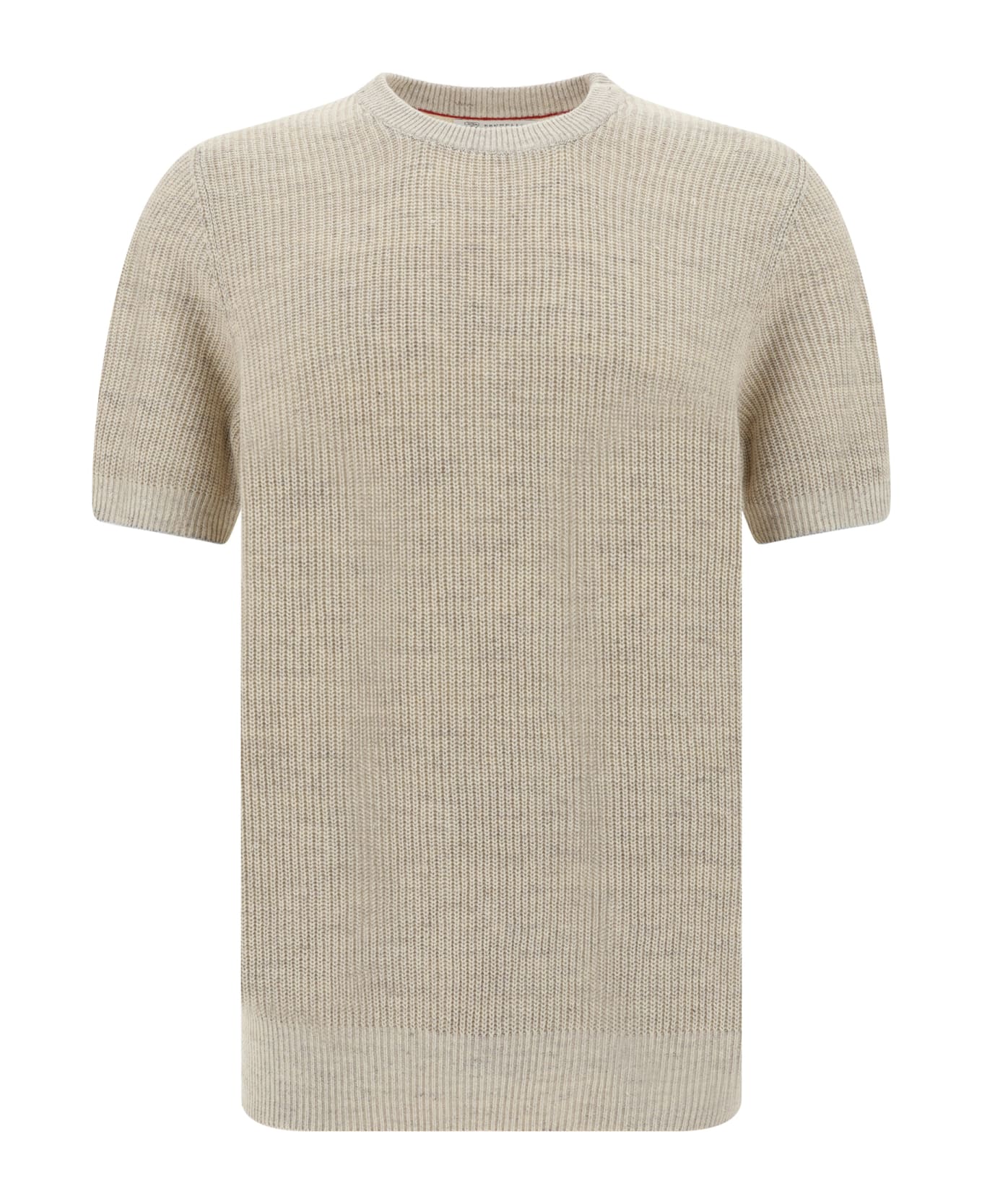 Brunello Cucinelli T-shirt - Oyster+grigio Chiaro ニットウェア