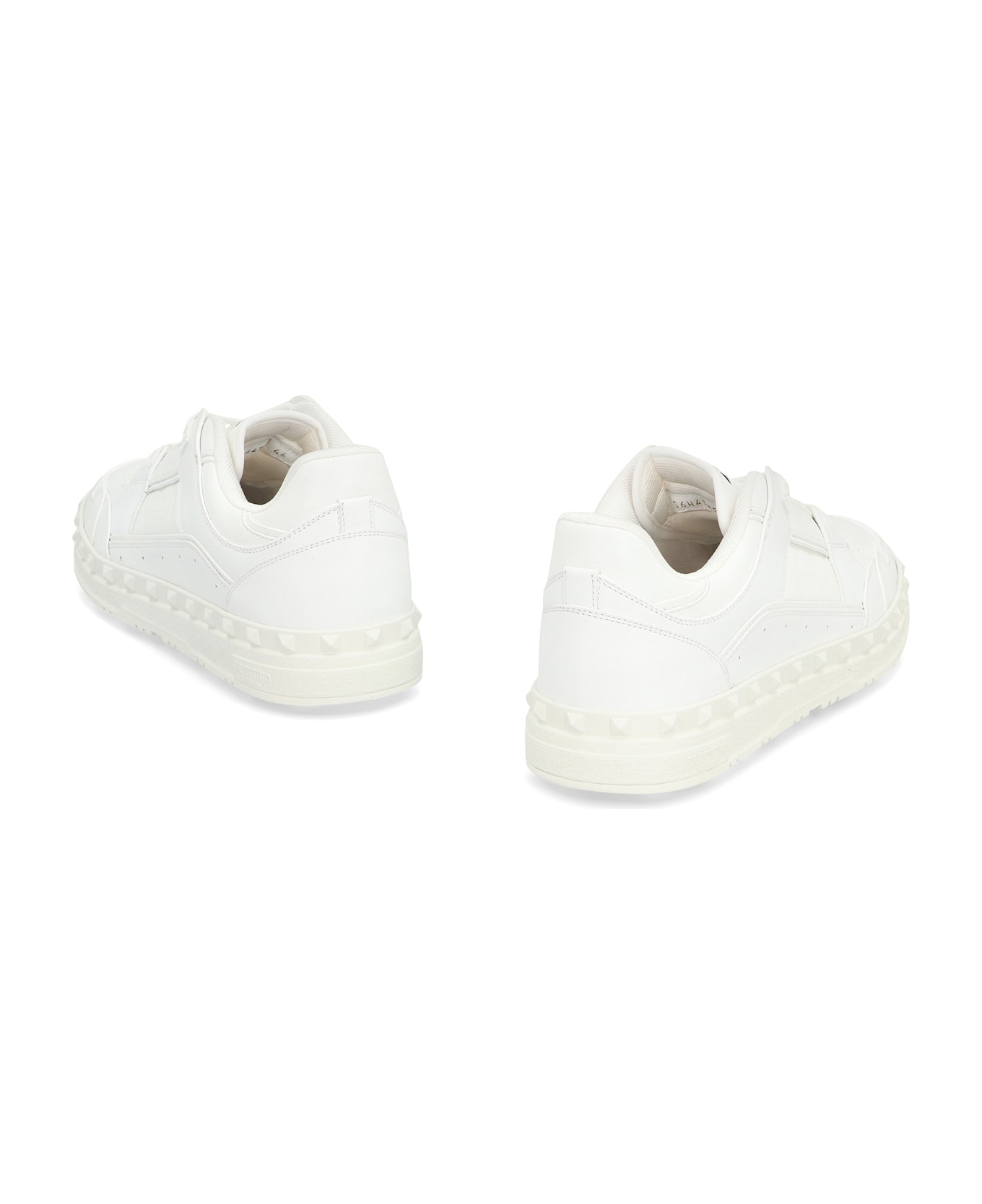 Valentino Garavani Freedots Leather Low-top Sneakers - White