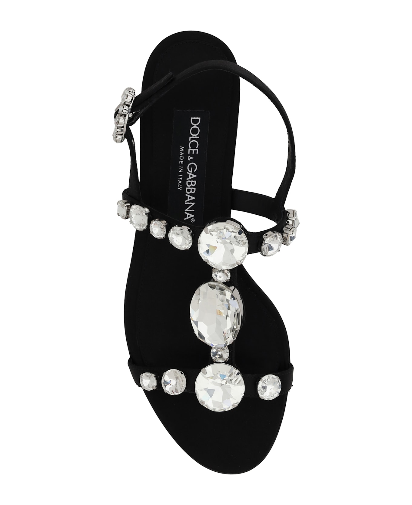 Dolce 
Gabbana Jeweled Sandals - Nero/crystal