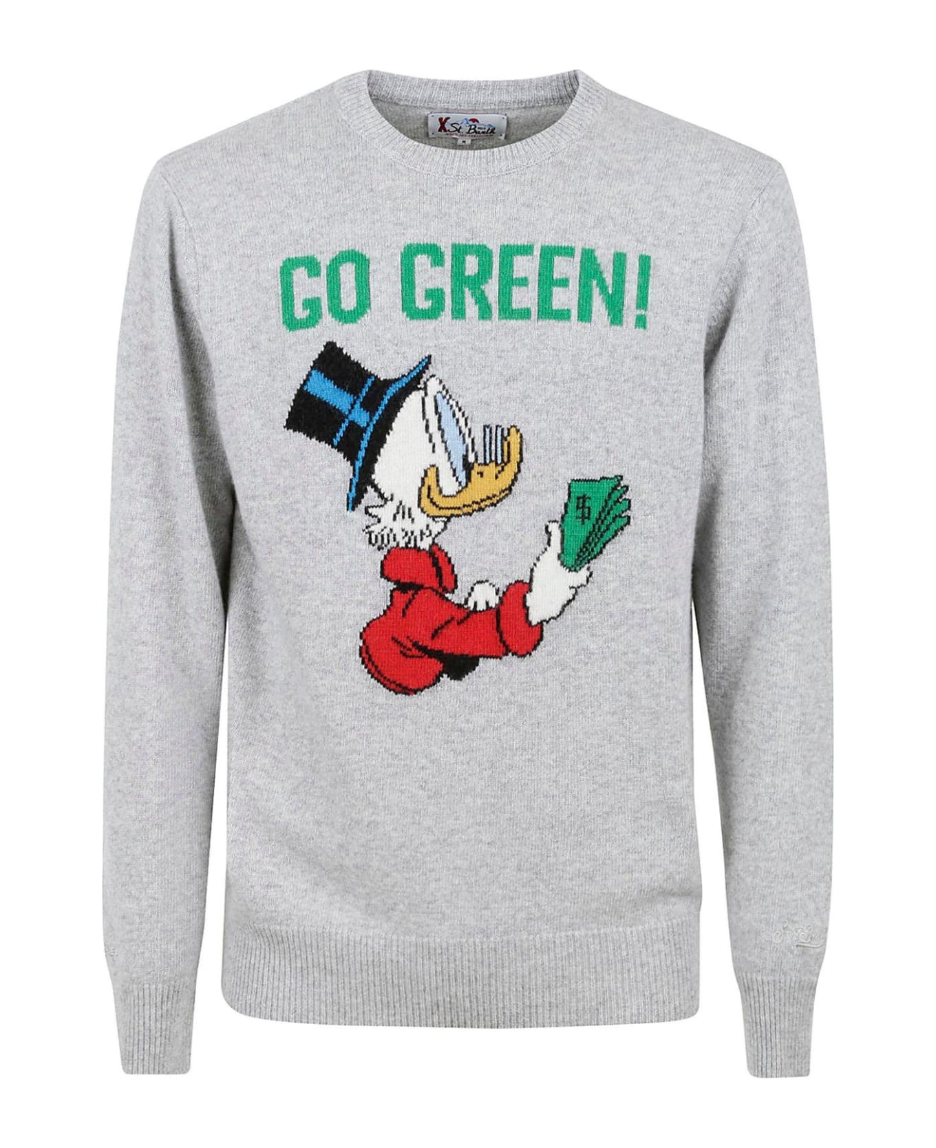 MC2 Saint Barth Intarsia-knit Crewneck Jumper Sweater - GRIGIO