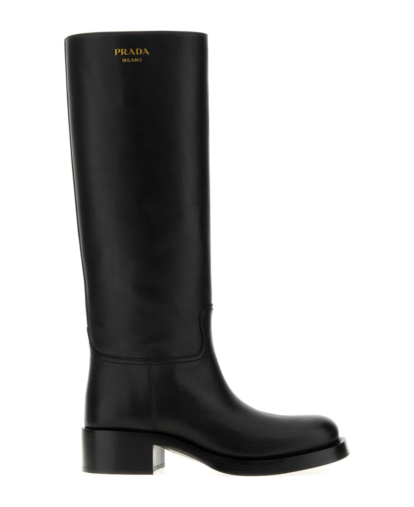 Prada Black Leather Boots - NERO