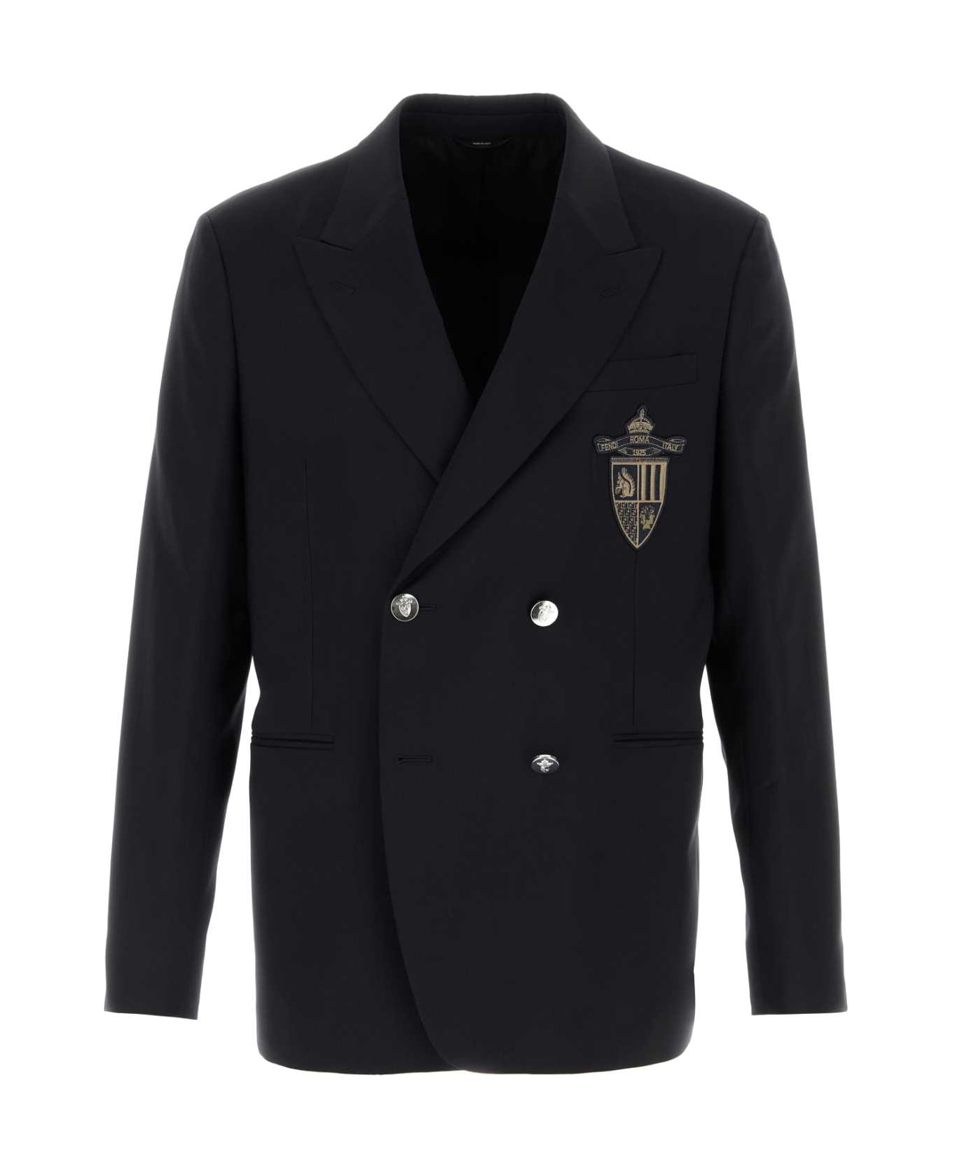 Fendi Midnight Blue Wool Blazer - NIGHT BLUE