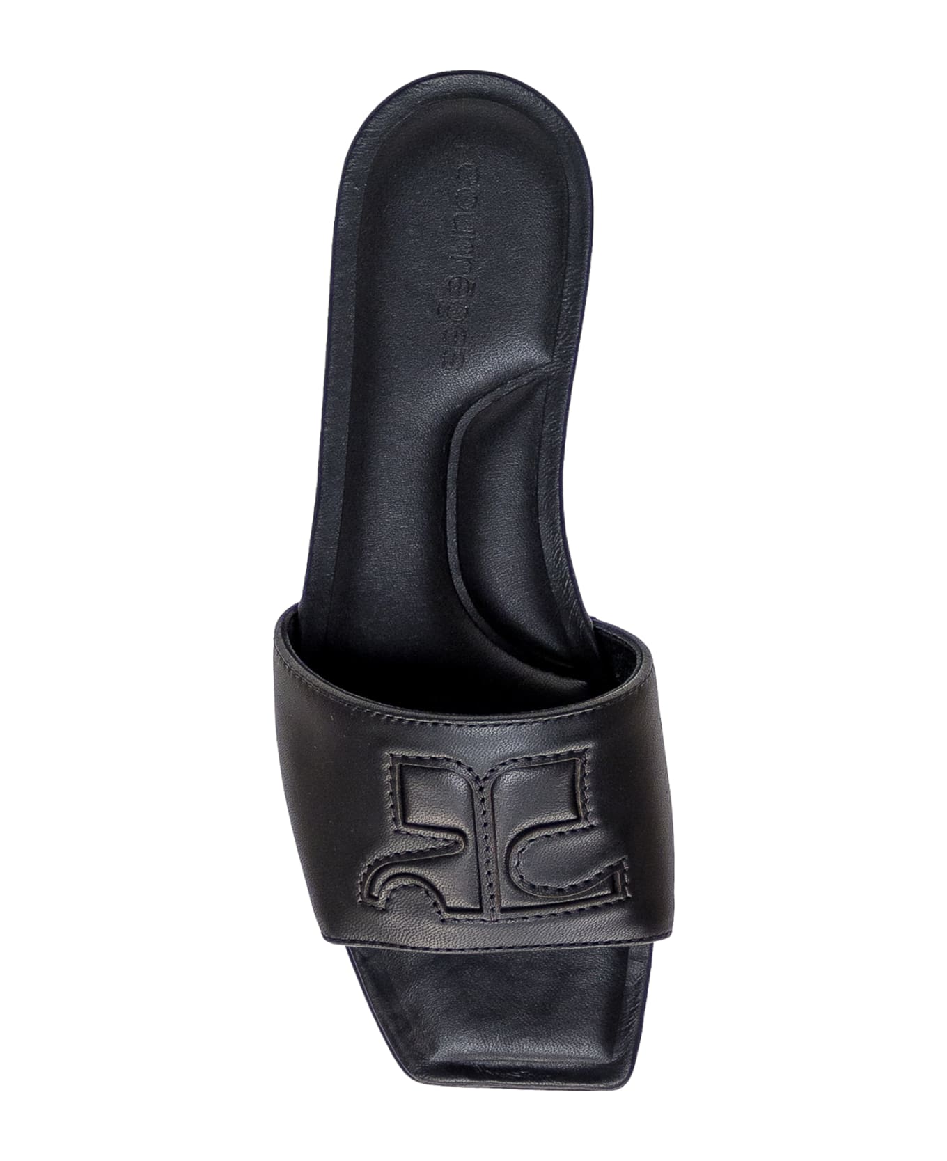 Courrèges Leather Sandal - BLACK