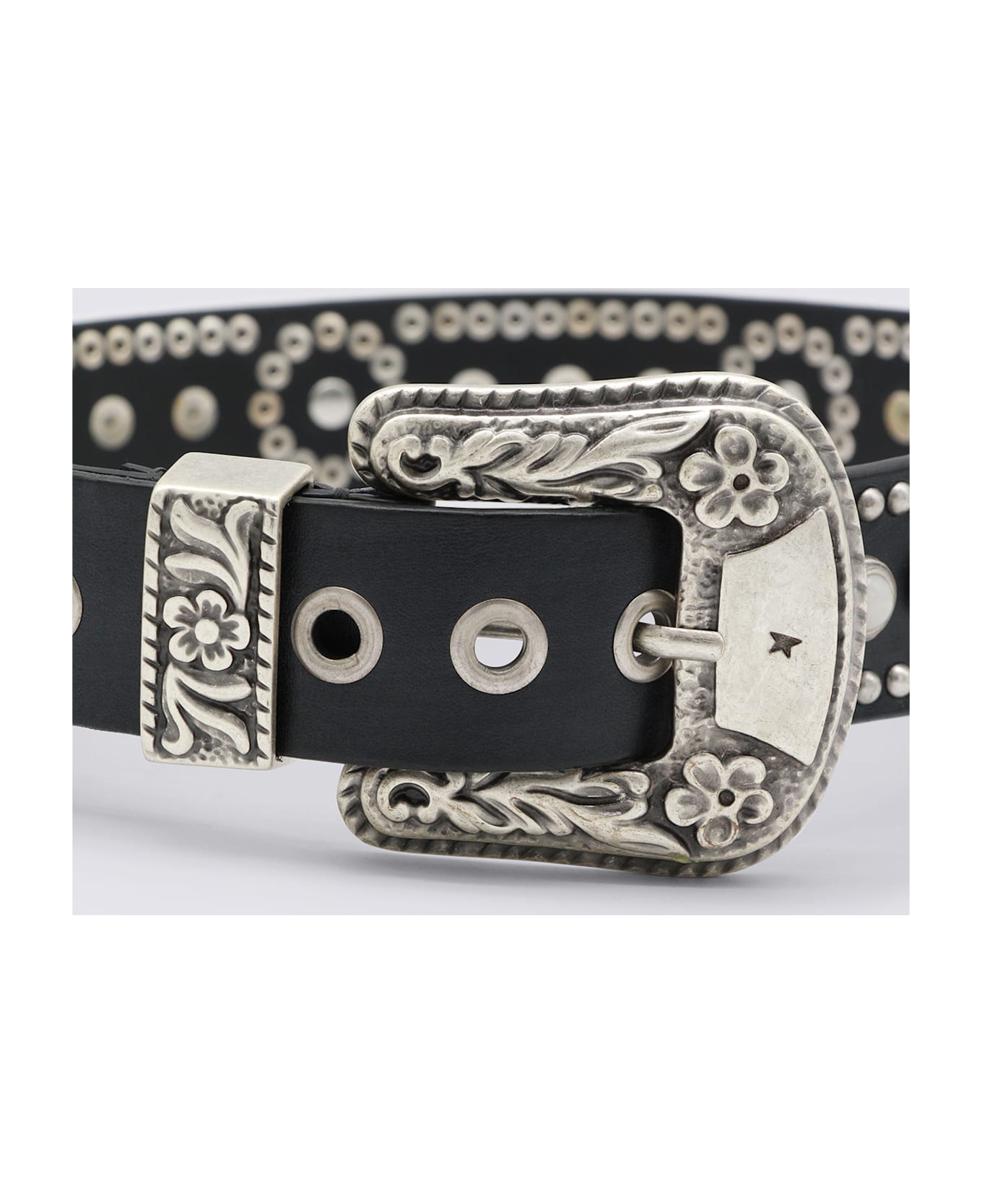 Golden Goose Black Leather Belt - Black