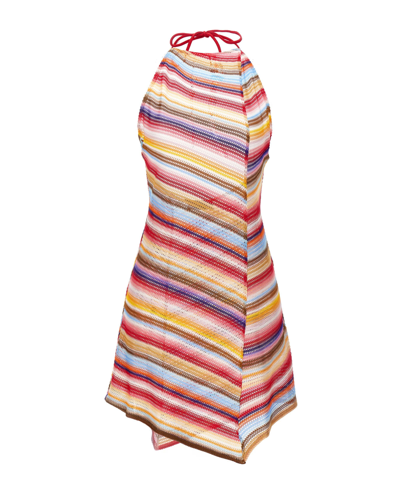 Missoni Knitted Cover-up Dress - MULTICOLOR RED STRIP