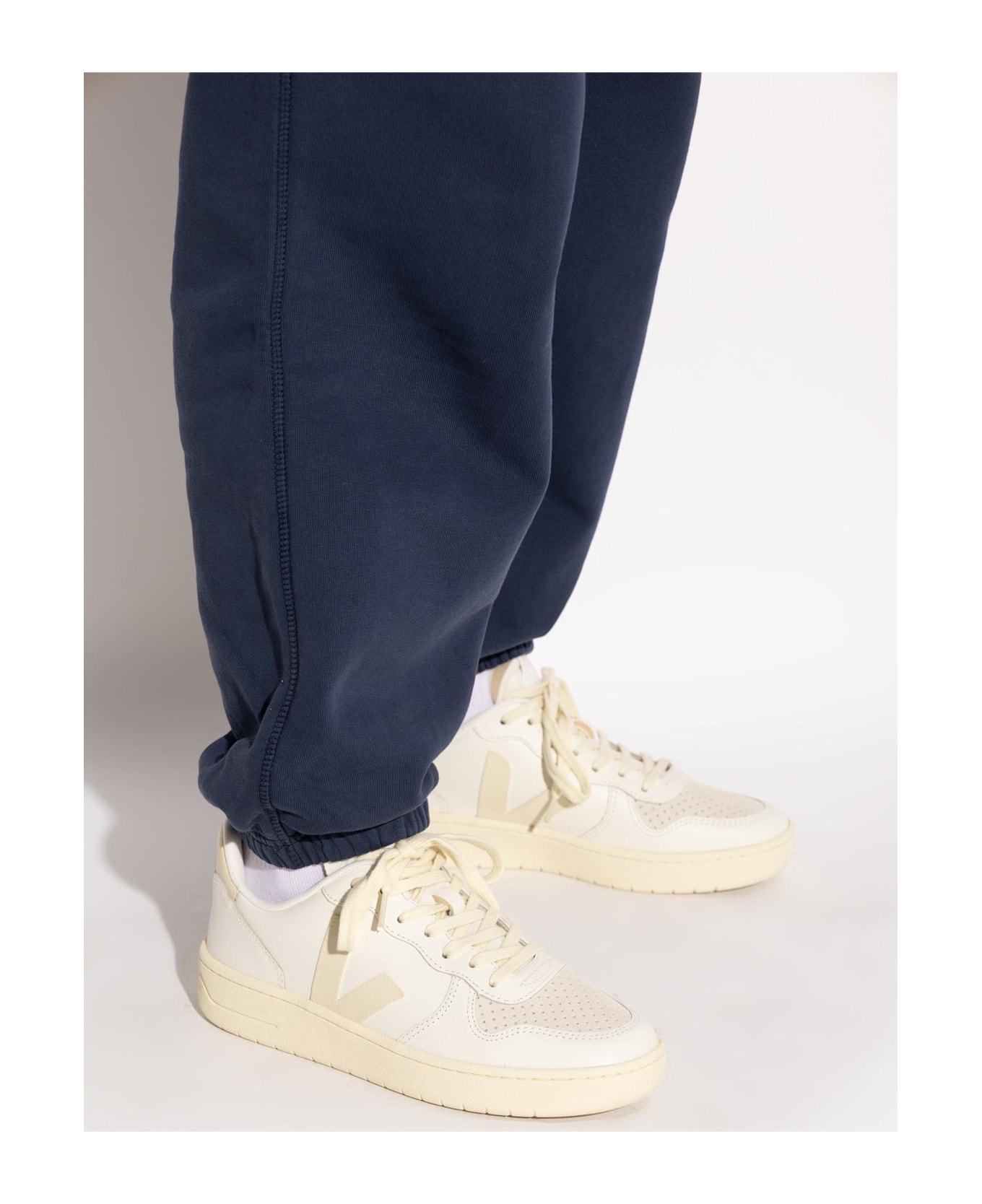 Veja Sports Shoes `v-10 Prime Leather` - PURE_CALCAIRE