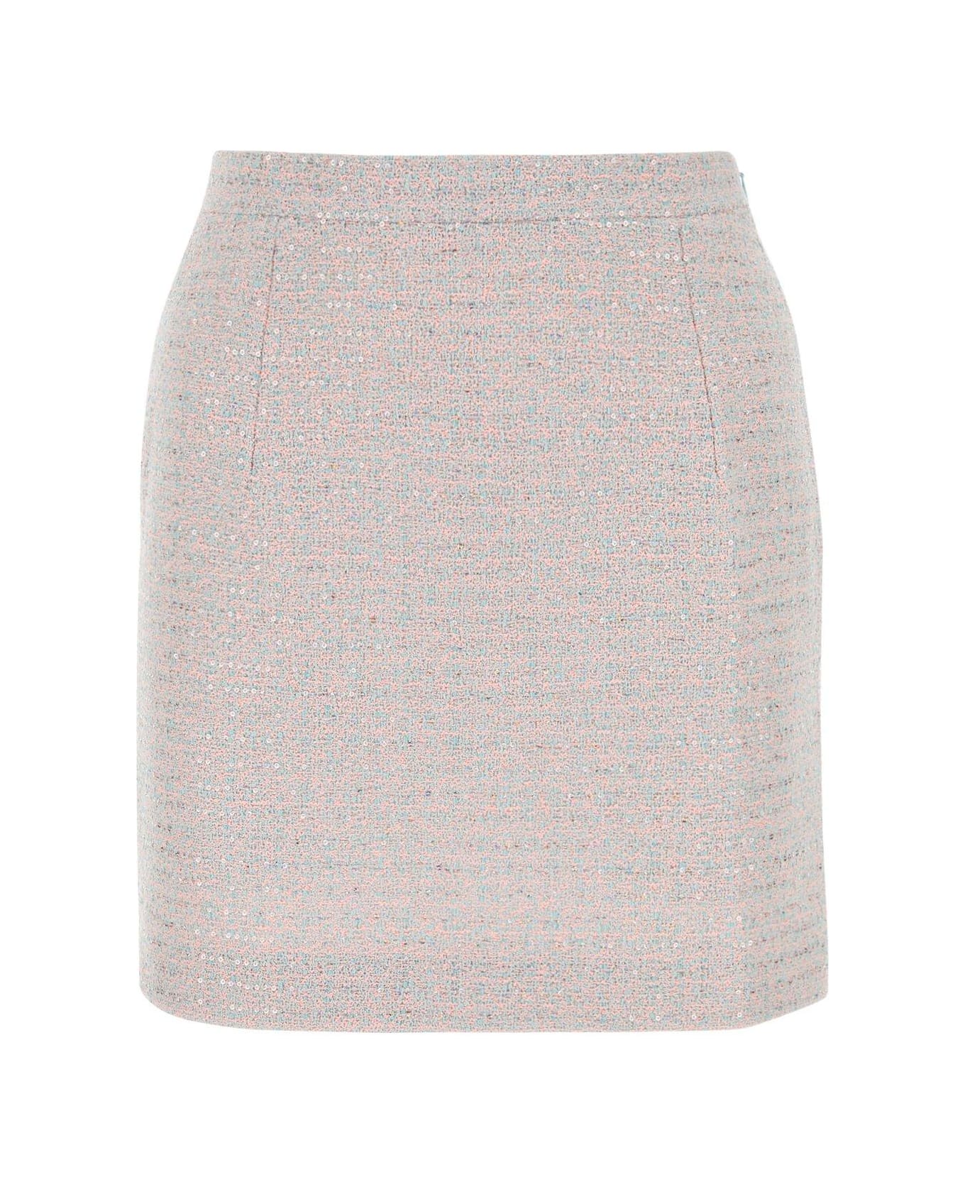 Alessandra Rich Pink Cotton Blend Skirt - Pink