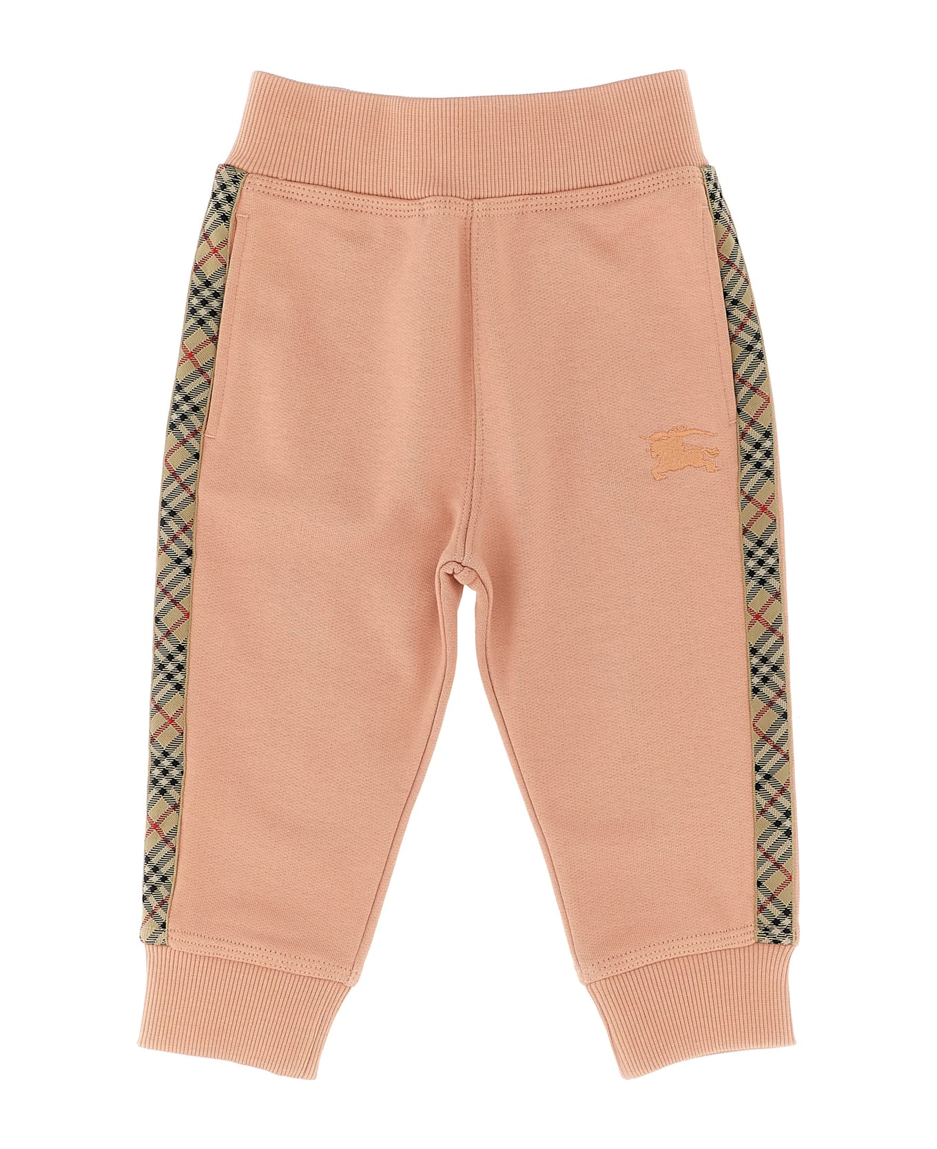 Burberry 'jackson Check Tape' Joggers - Pink