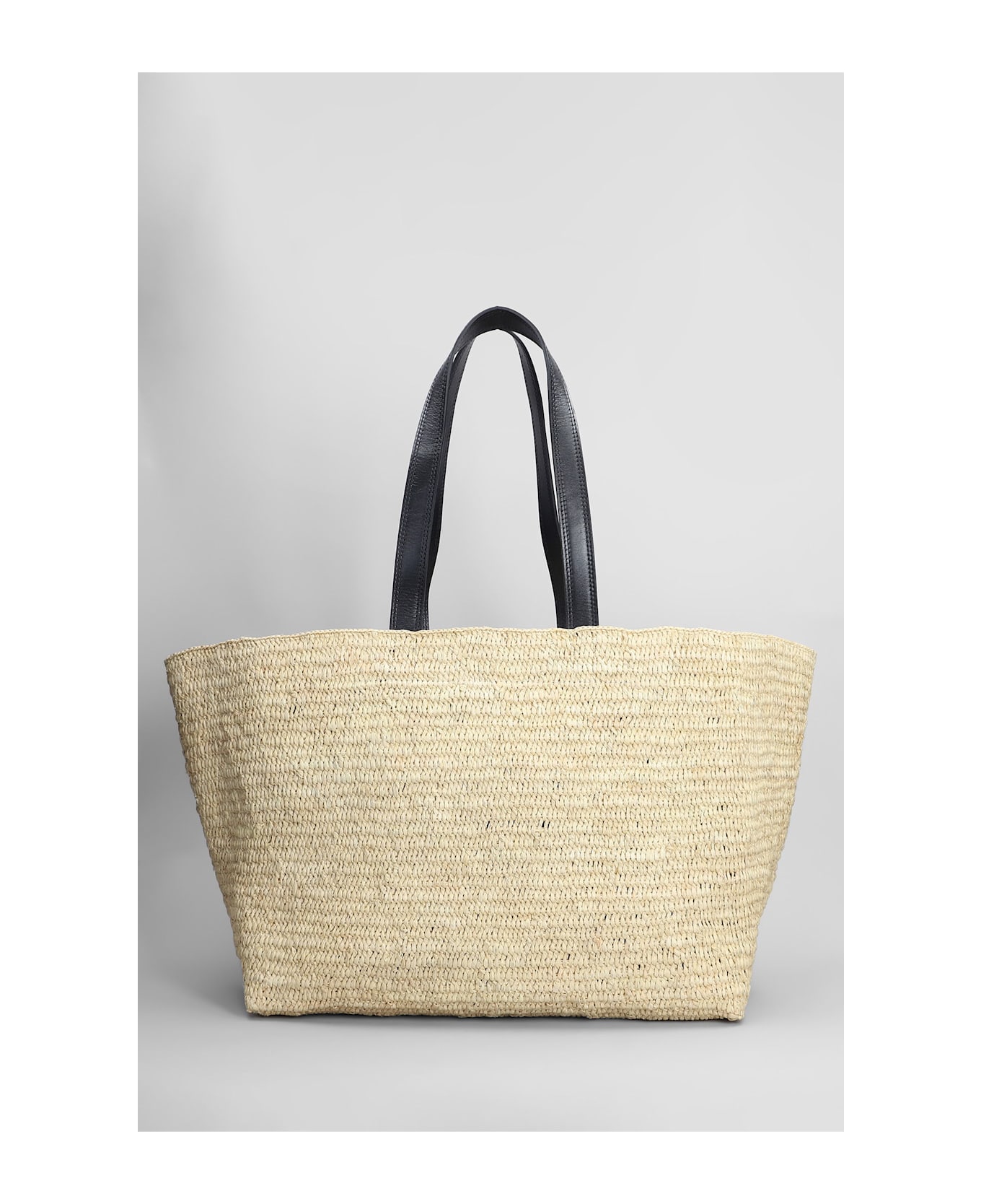 Ami Alexandre Mattiussi Tote In Beige Raffia - beige