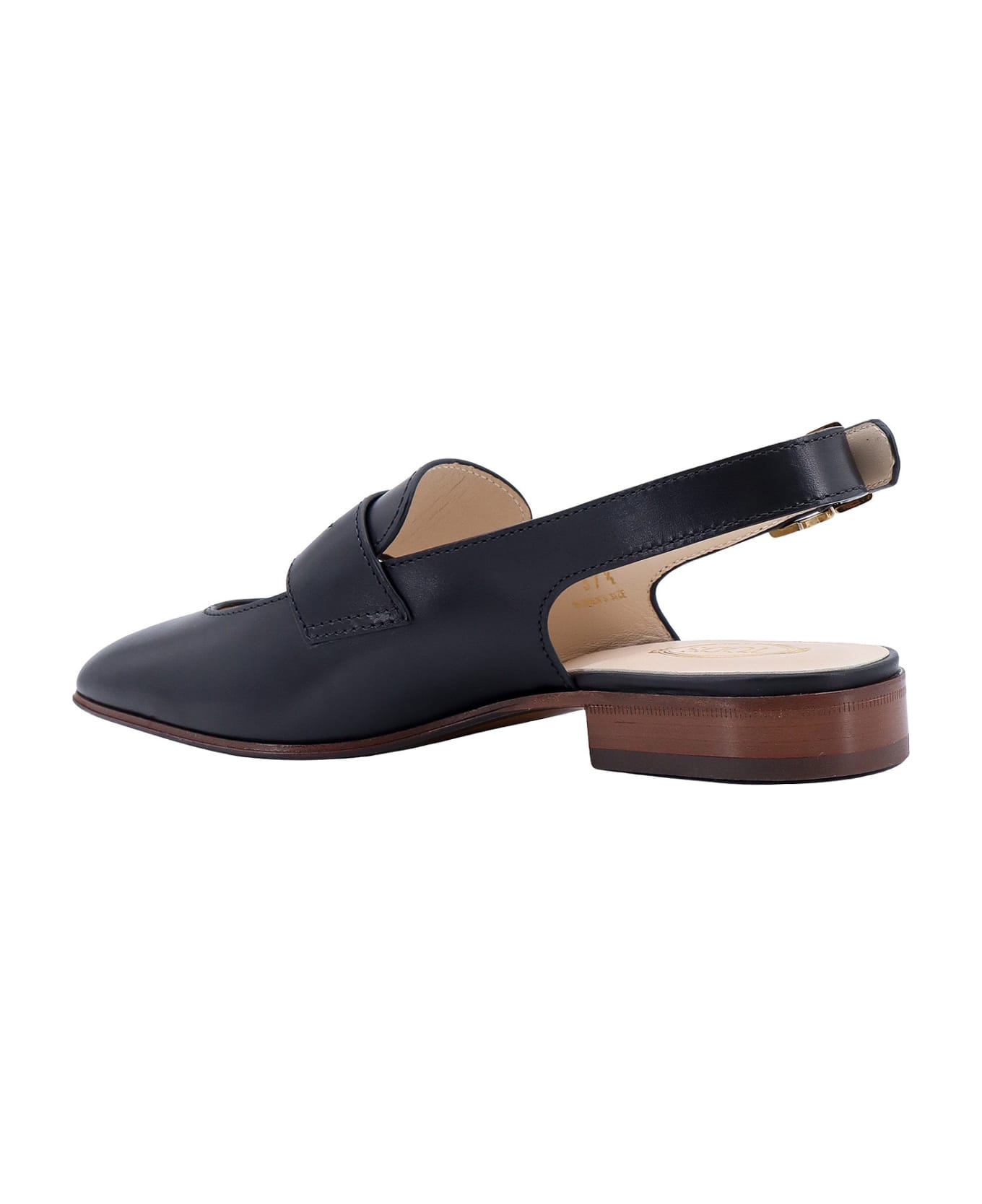Tod's Leather Slingback Loafers - Black