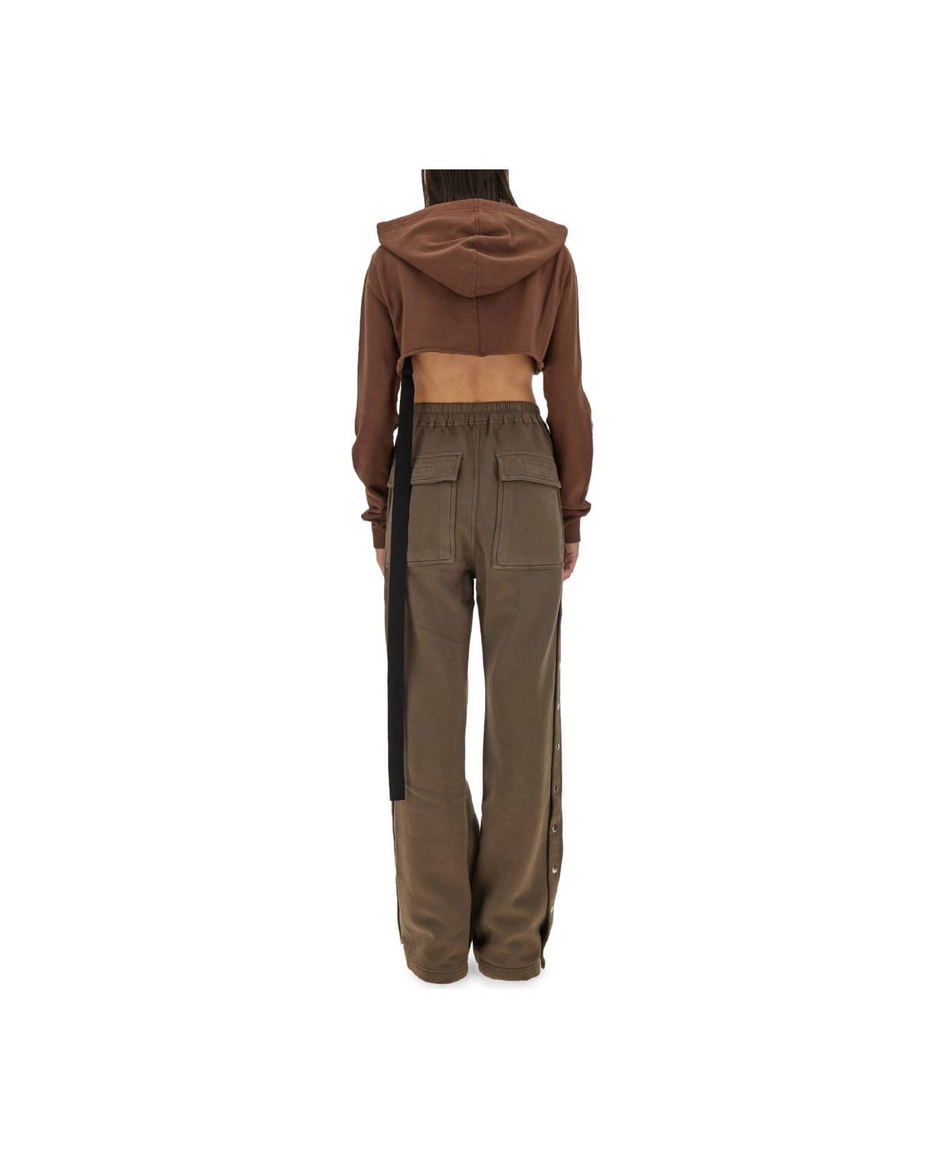 DRKSHDW Cropped Sweatshirt - BROWN